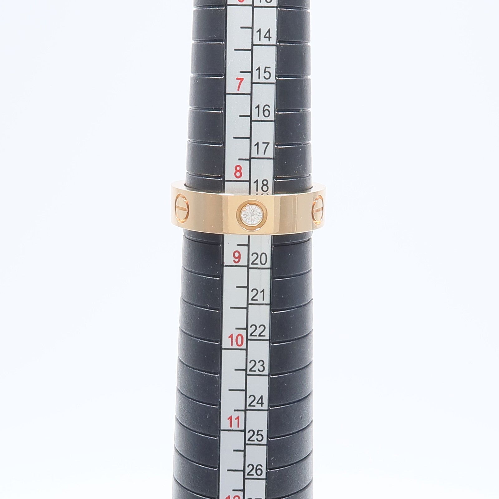 CARTIER 18K玫瑰金Love Ring 3P鑽石戒指