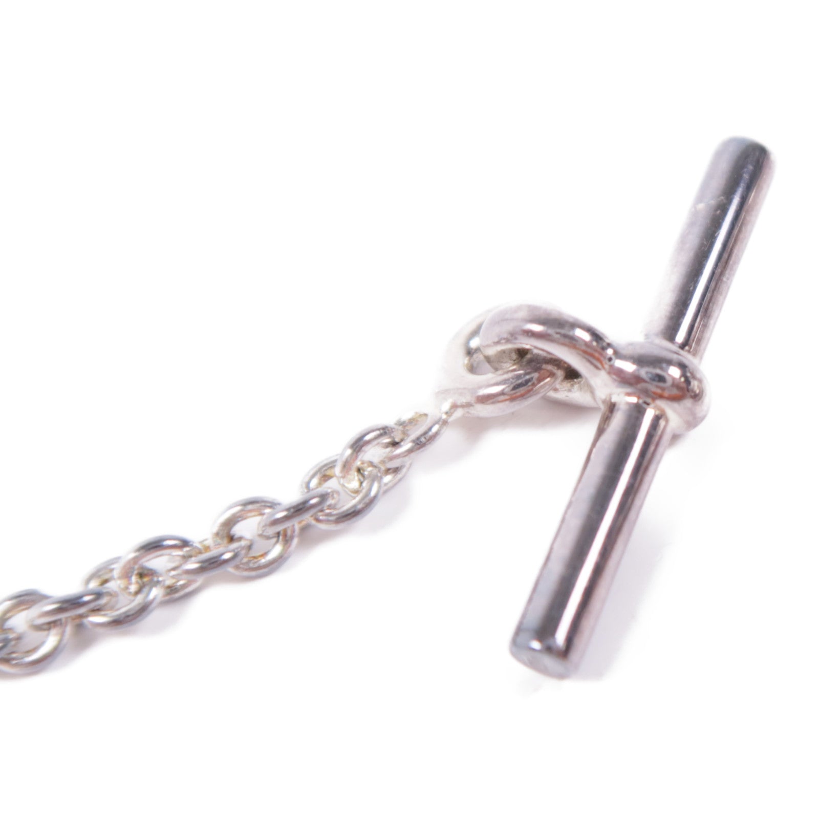 HERMES Kelly Cadenas Pendant Necklace Silver 925