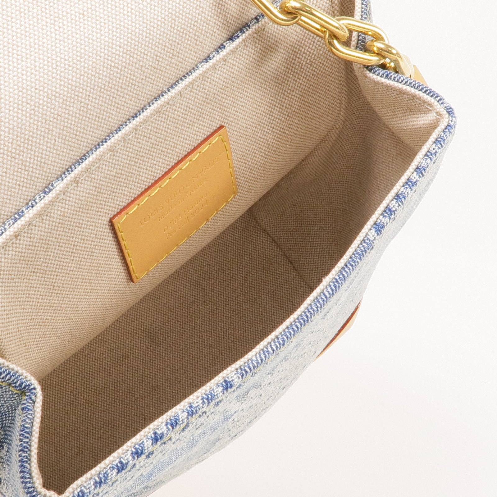 LOUIS VUITTON Damier Denim/牛皮皮革Nano Steamer金扣手挽肩背兩用袋