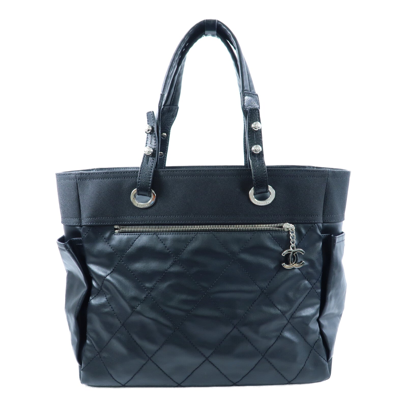 CHANEL 牛皮皮革/尼龍Paris Biaritz Tote手挽袋