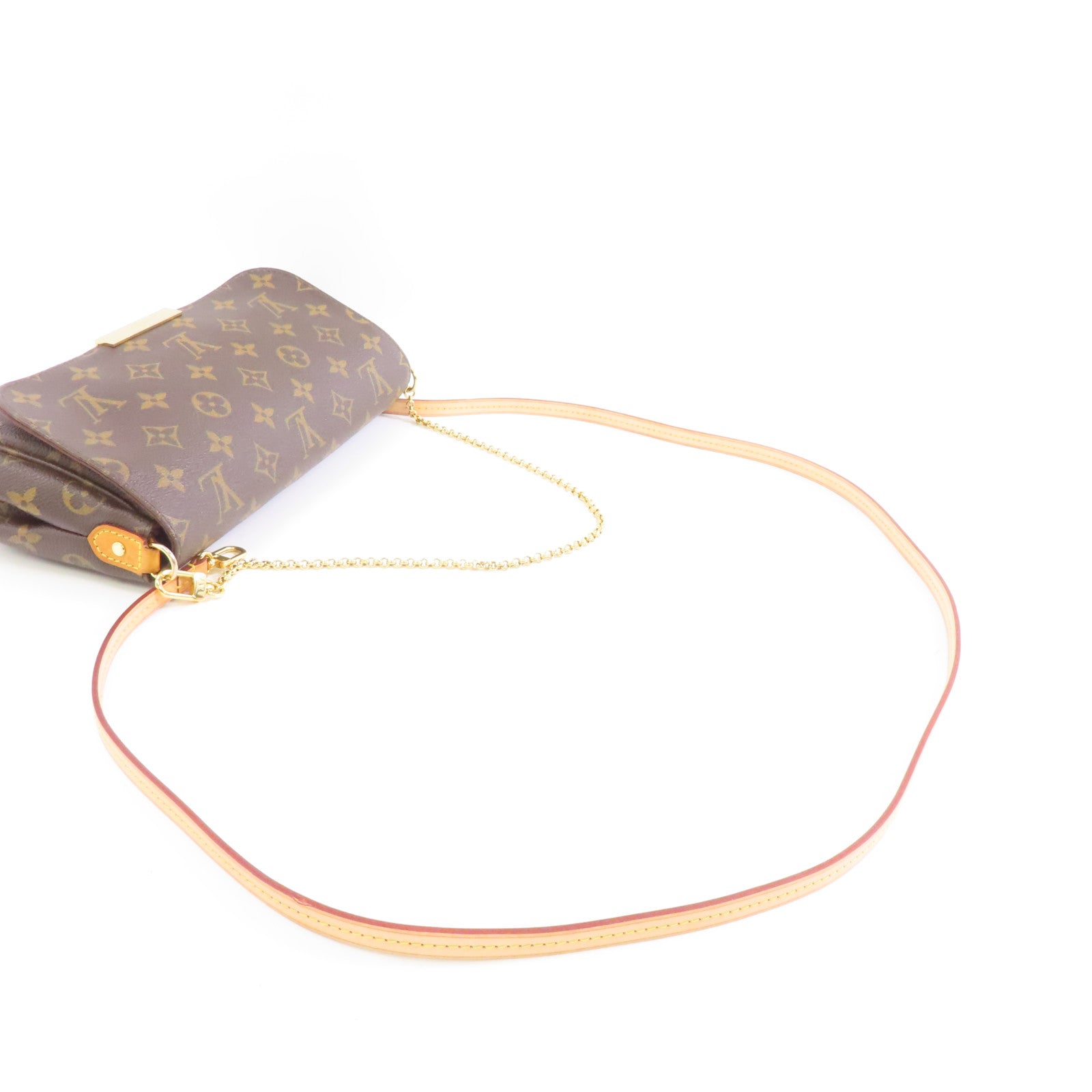 LOUIS VUITTON Monogram Favorite MM金扣手挽肩背兩用袋啡色