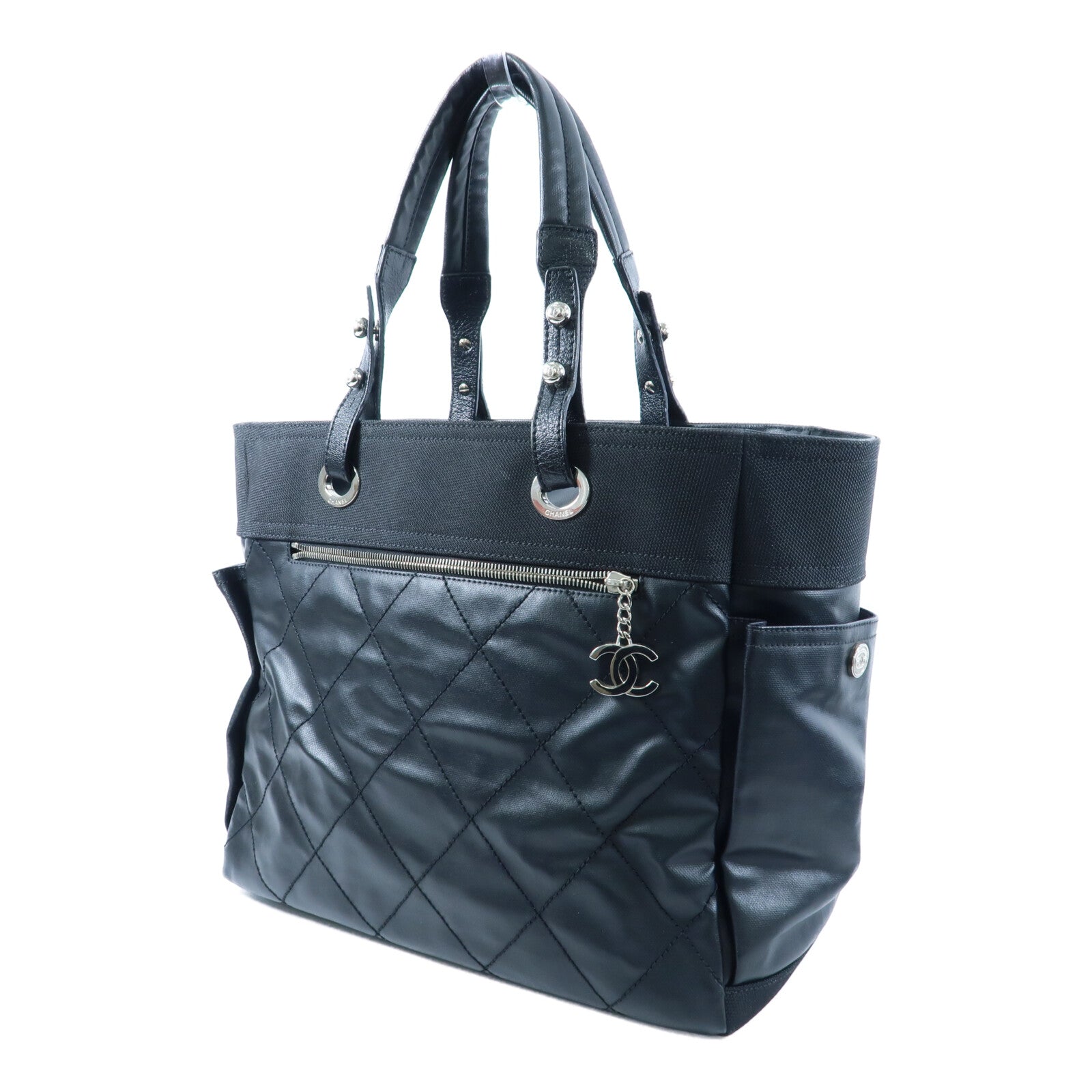 CHANEL 牛皮皮革/尼龍Paris Biaritz Tote手挽袋