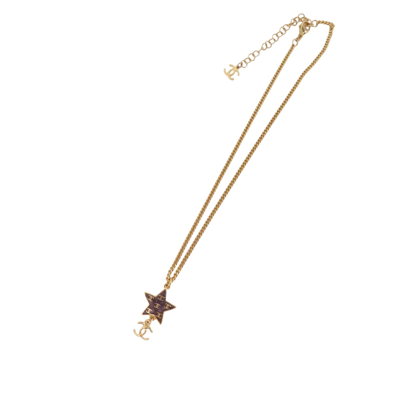 CHANEL 金屬/PVC Necklace金扣項鏈