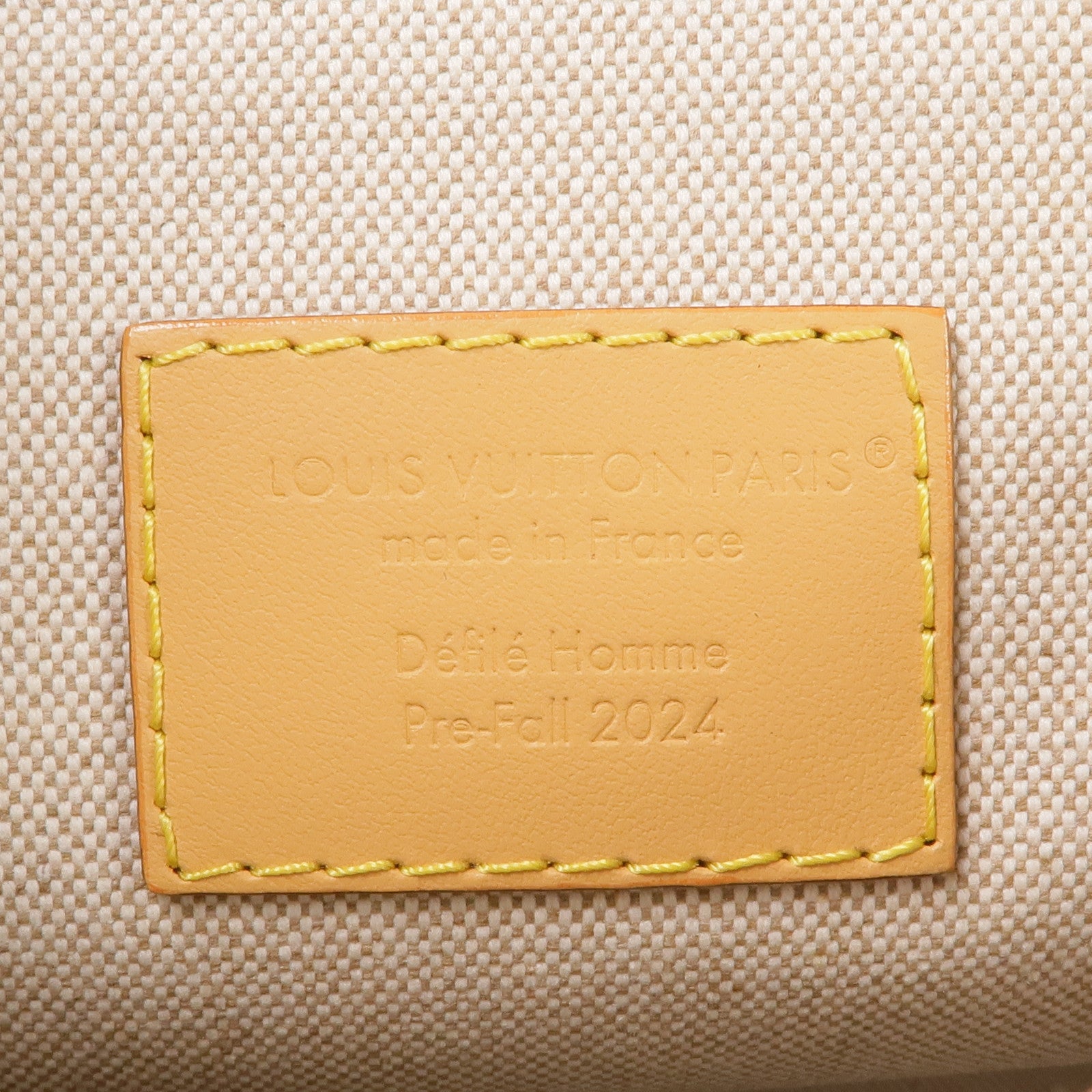 LOUIS VUITTON Damier Denim/牛皮皮革Nano Steamer金扣手挽肩背兩用袋