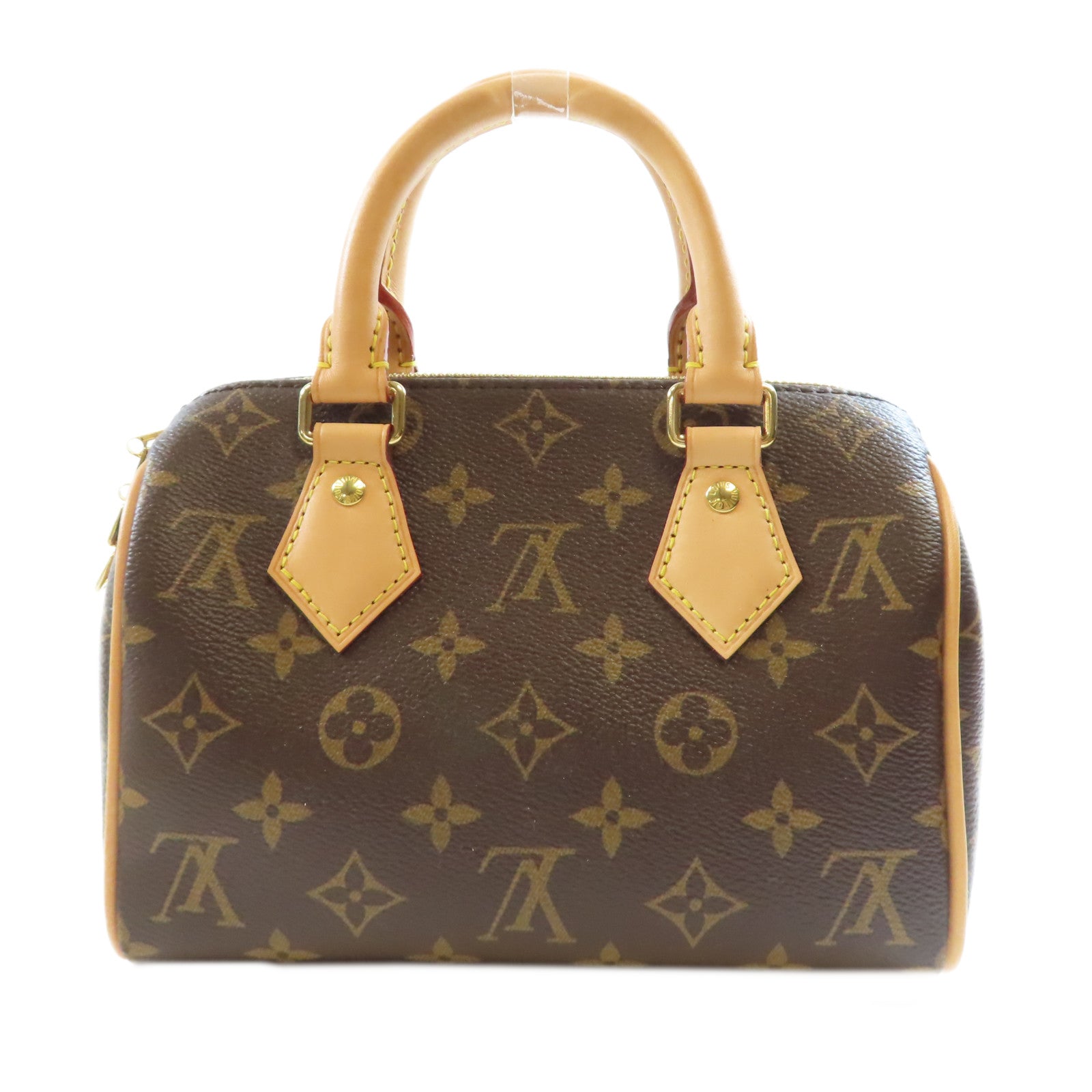LOUIS VUITTON Monogram Speedy Bandouliere 20金扣手挽肩背兩用袋棕色