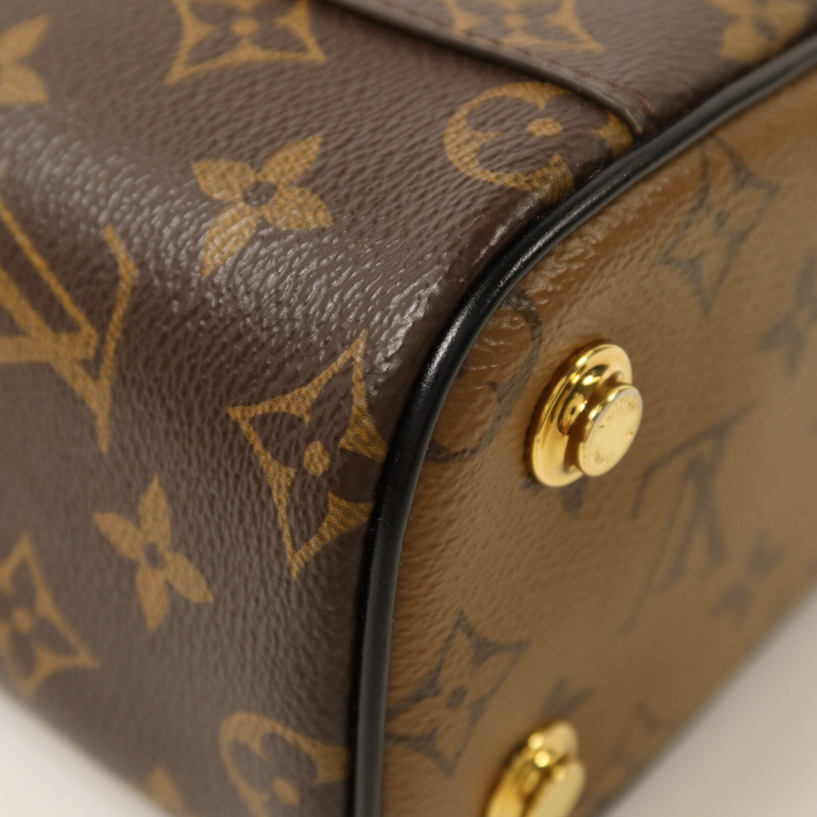 LOUIS VUITTON Monogram Reverse Vanity PM金扣鏈帶手挽肩背兩用袋