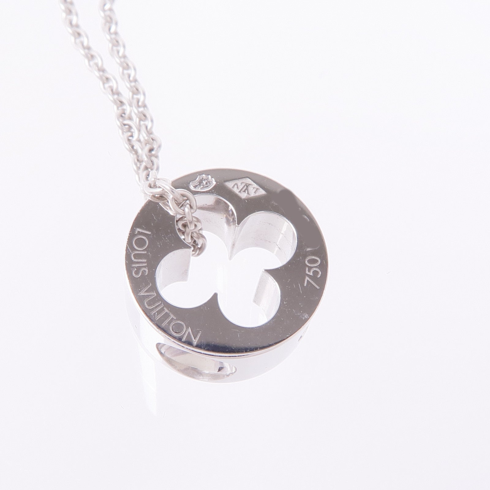 LOUIS VUITTON 18K白金Empreinte Pendant項鍊