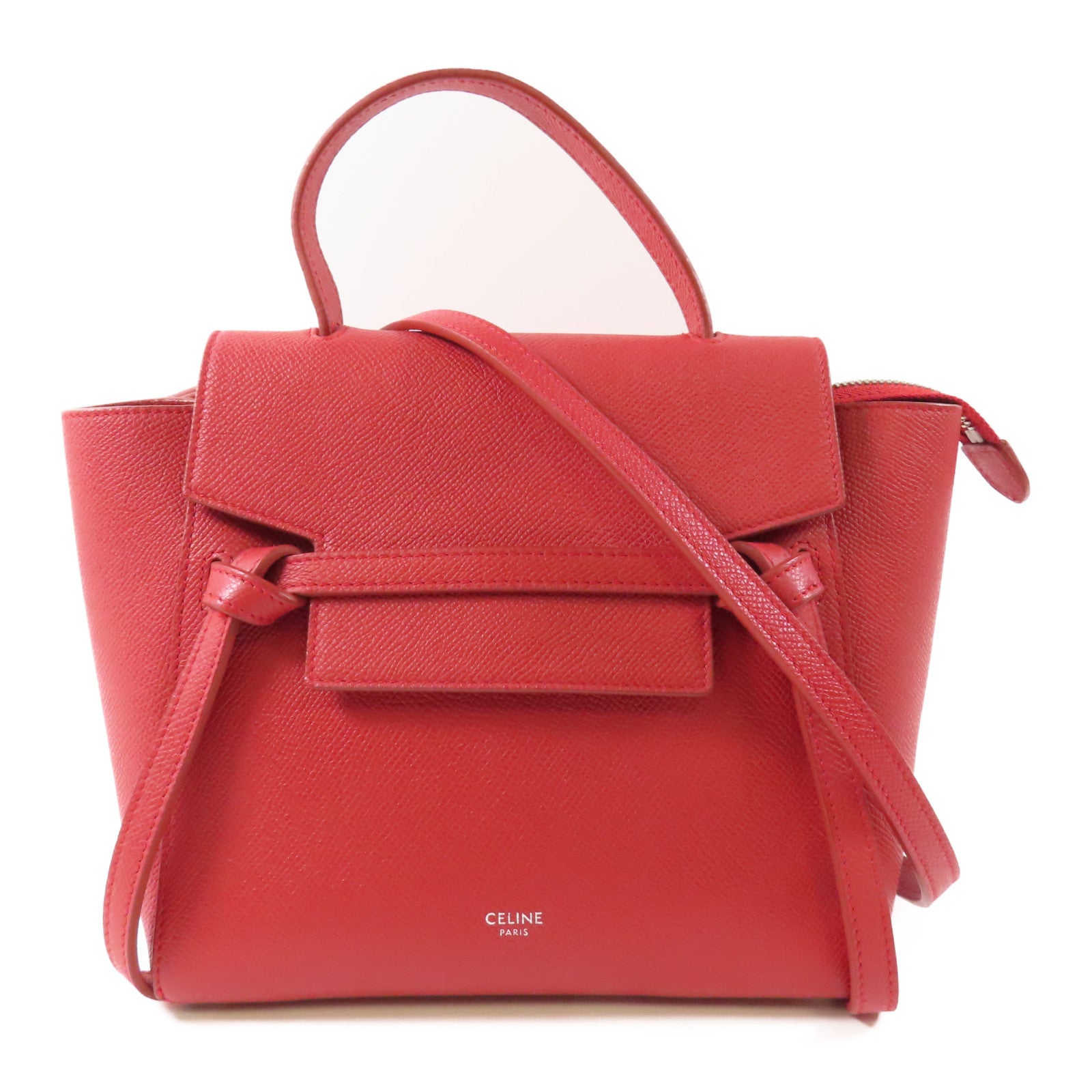 CELINE 牛皮皮革Belt Bag銀扣手挽肩背兩用袋