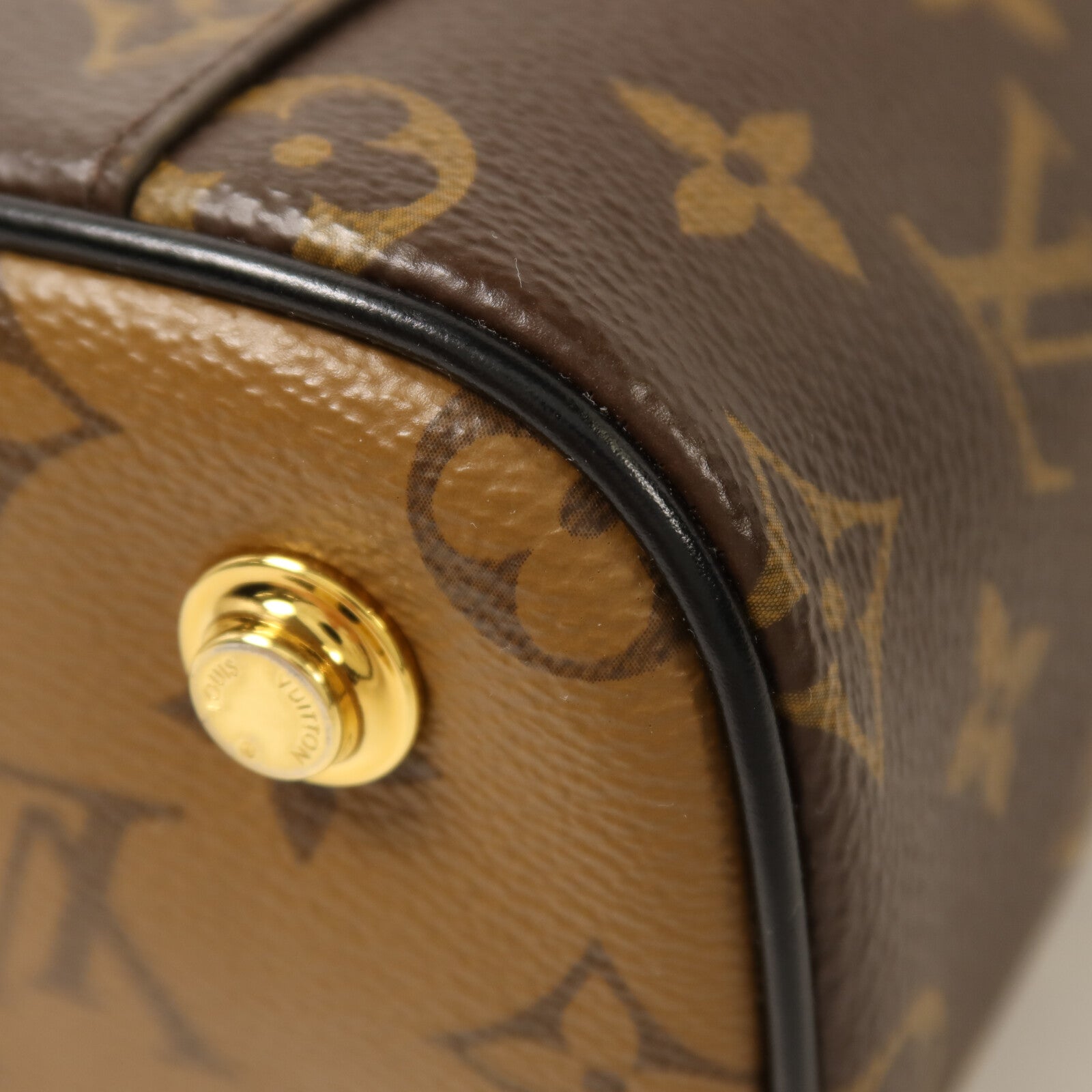 LOUIS VUITTON Monogram Reverse Vanity PM金扣鏈帶手挽肩背兩用袋