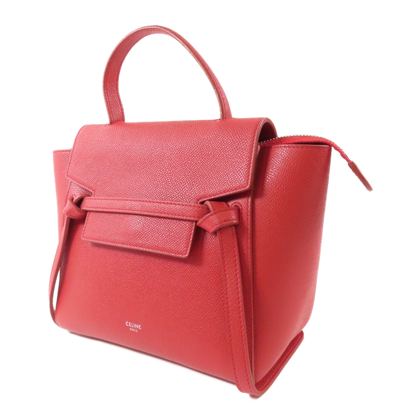 CELINE 牛皮皮革Belt Bag銀扣手挽肩背兩用袋