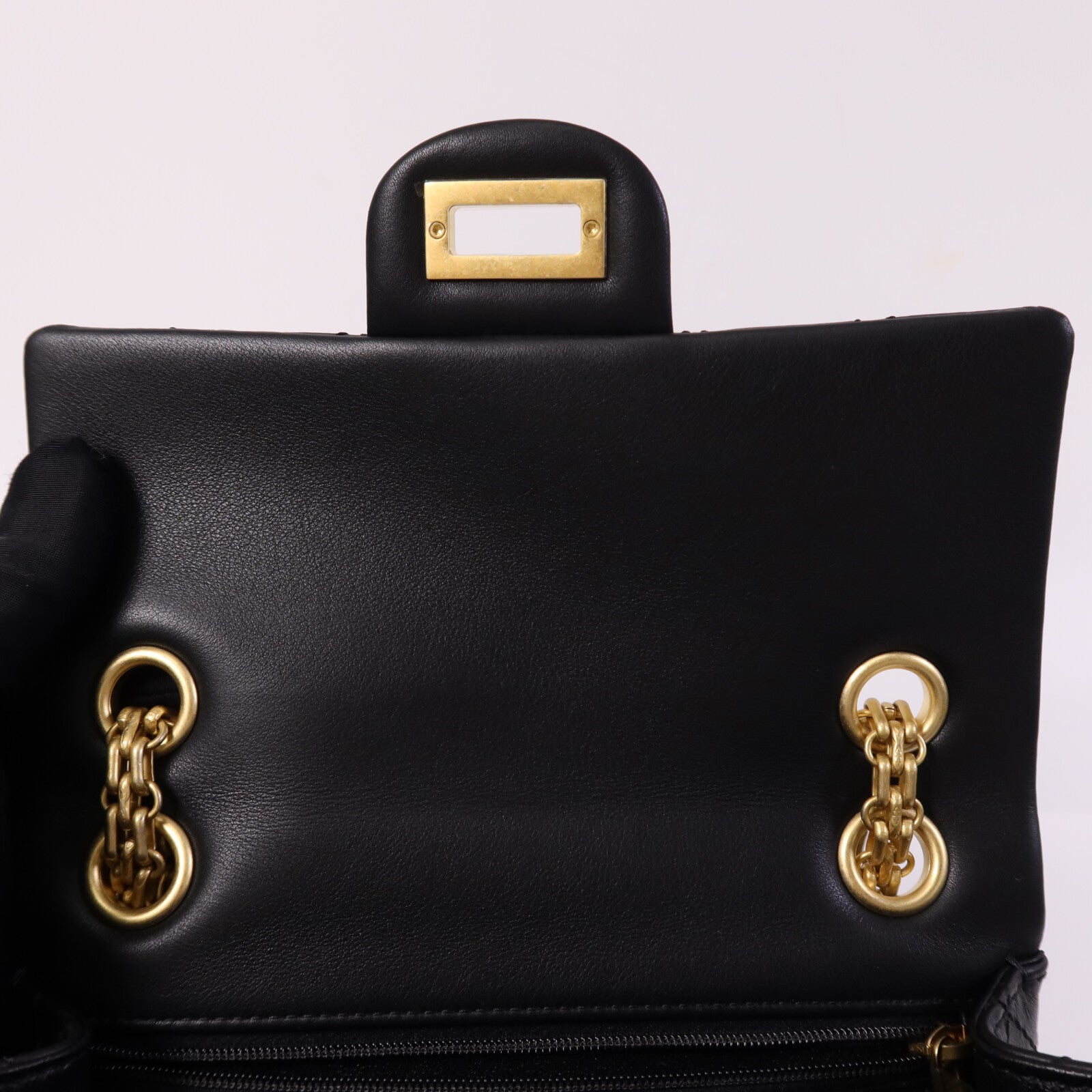 CHANEL 牛皮皮革Mini 2.55金扣鏈帶肩背袋
