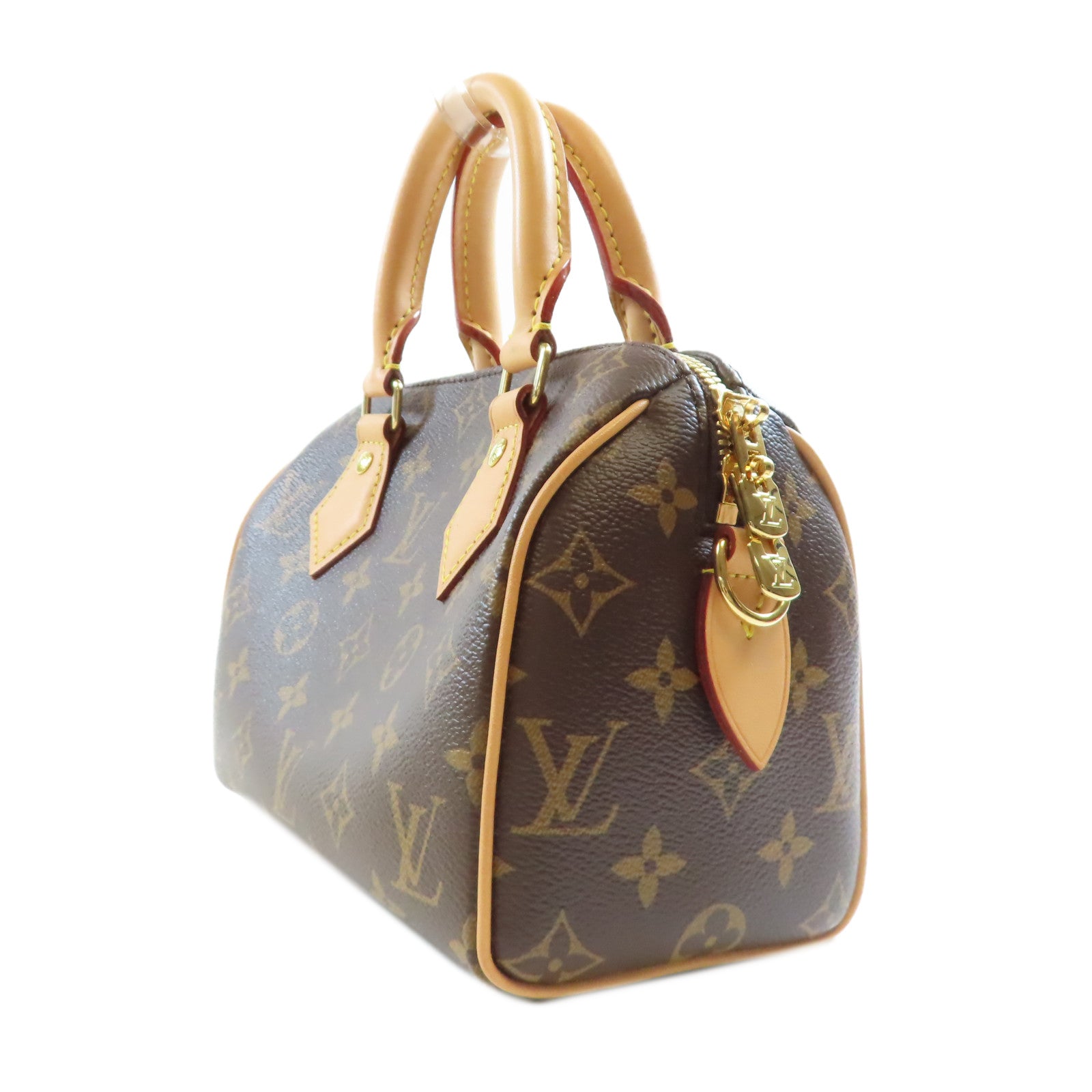 LOUIS VUITTON Monogram Speedy Bandouliere 20金扣手挽肩背兩用袋棕色