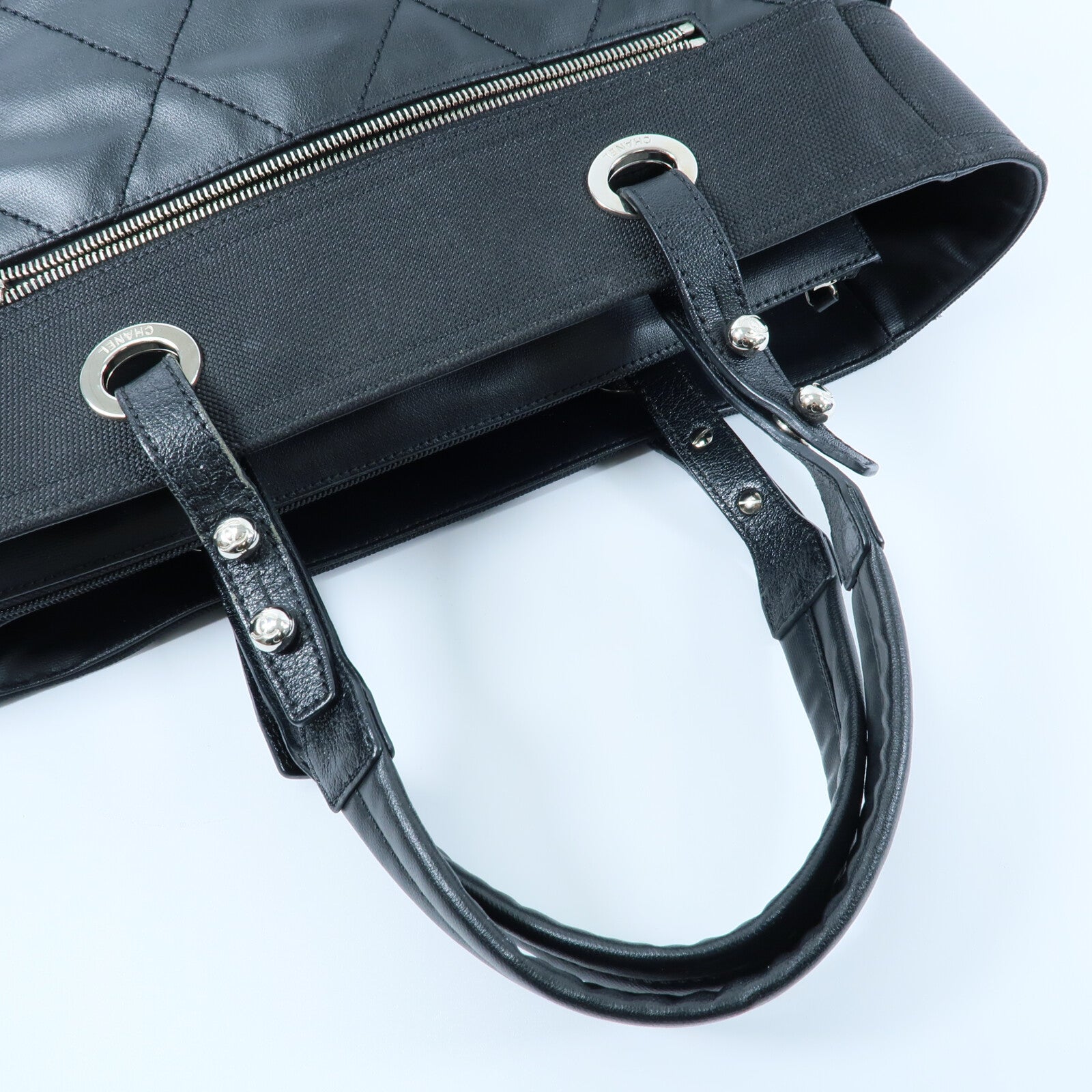 CHANEL 牛皮皮革/尼龍Paris Biaritz Tote手挽袋