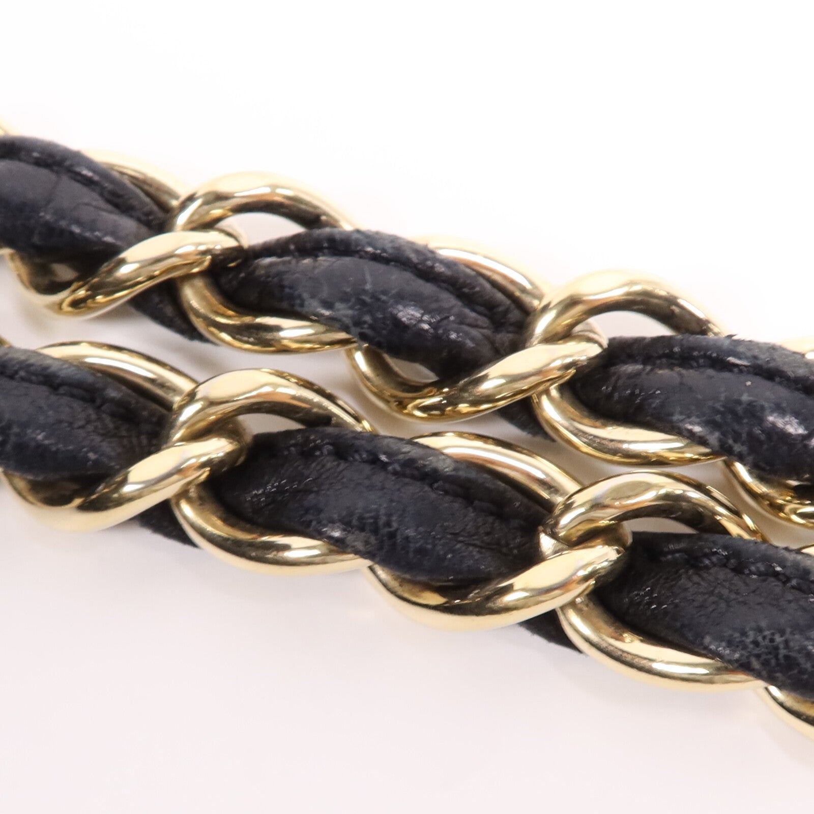 CHANEL 牛皮皮革Tote Bag金扣鏈帶肩背袋