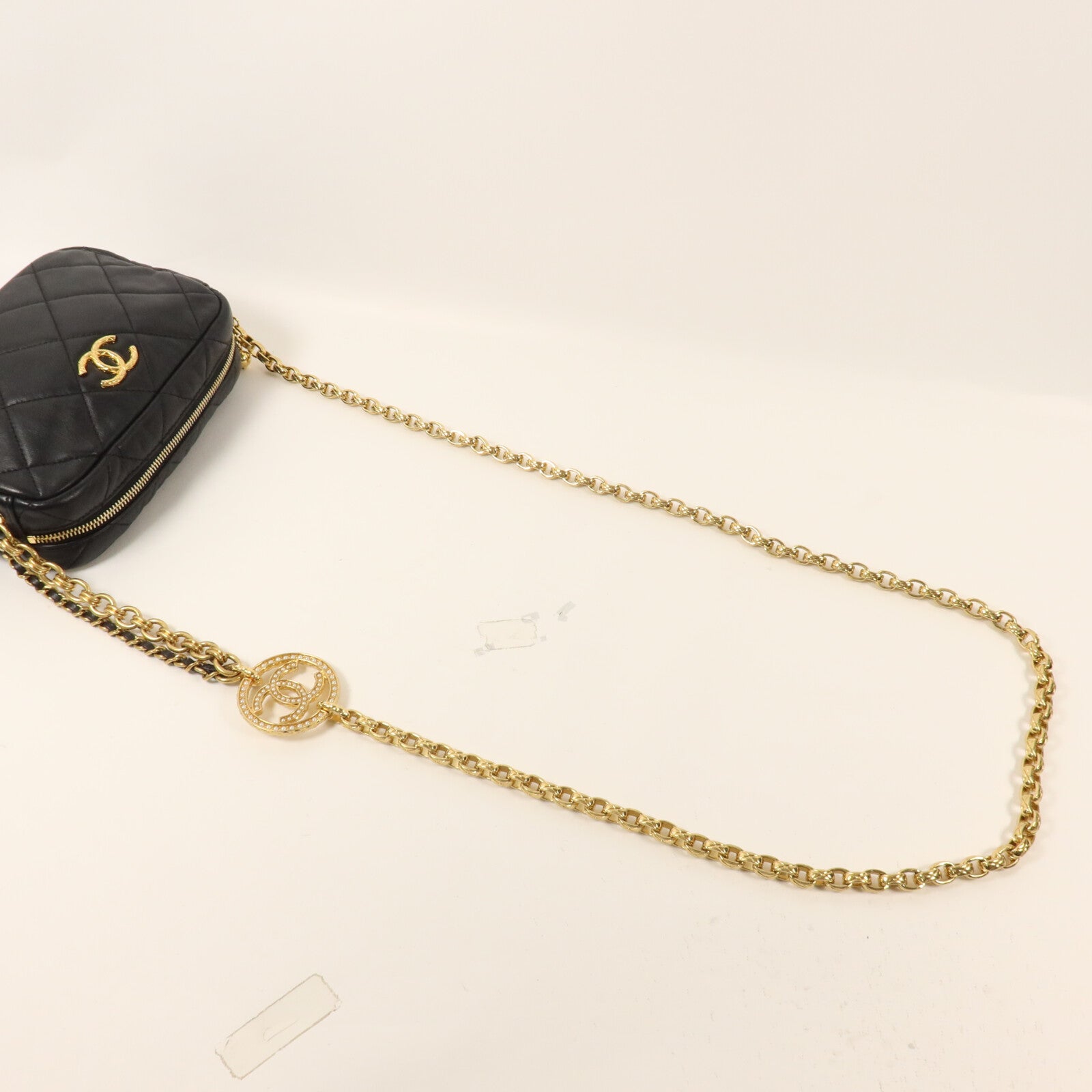 CHANEL 牛皮皮革Camera Bag鏈帶肩背袋
