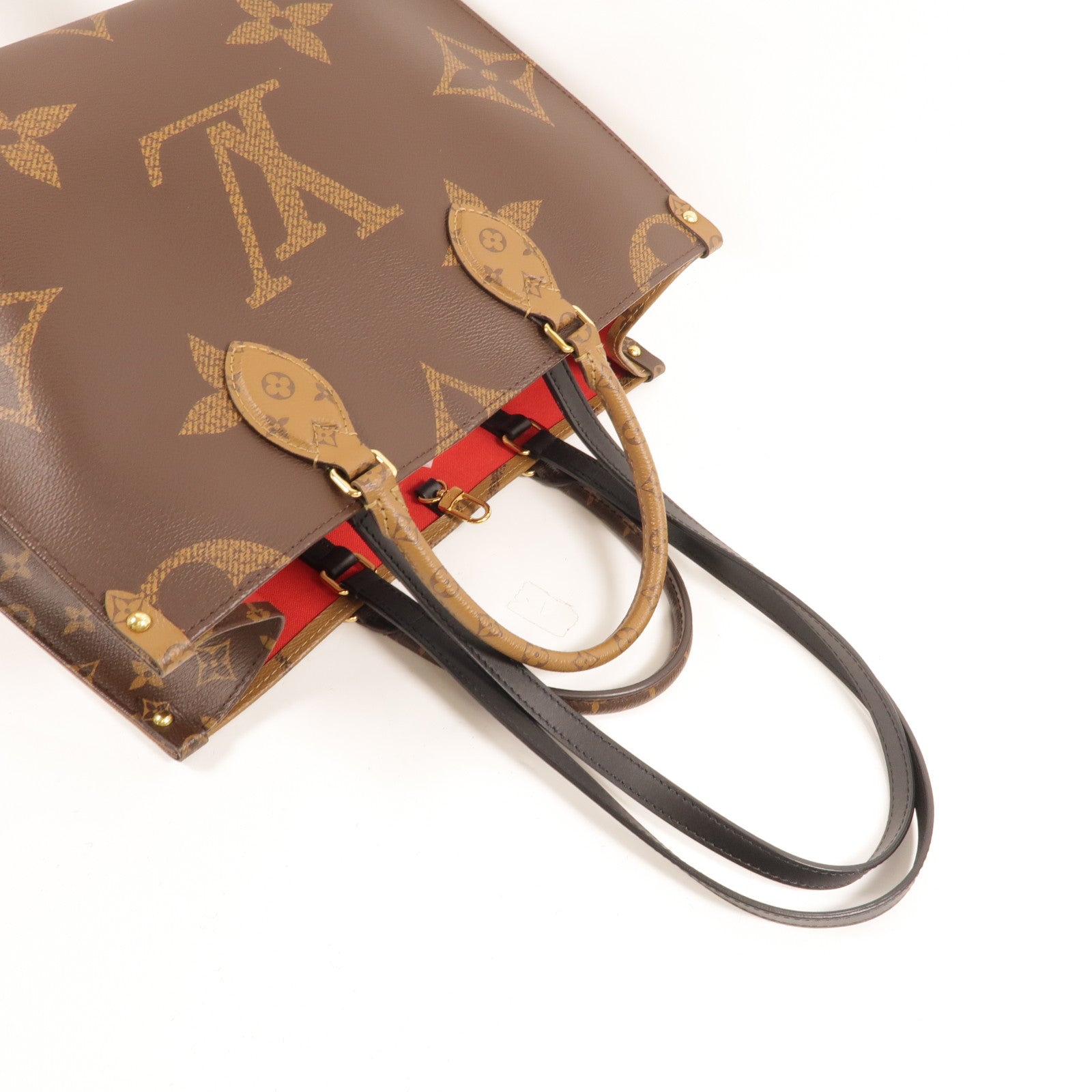 LOUIS VUITTON Monogram Giant On The Go MM金扣手挽肩背兩用袋