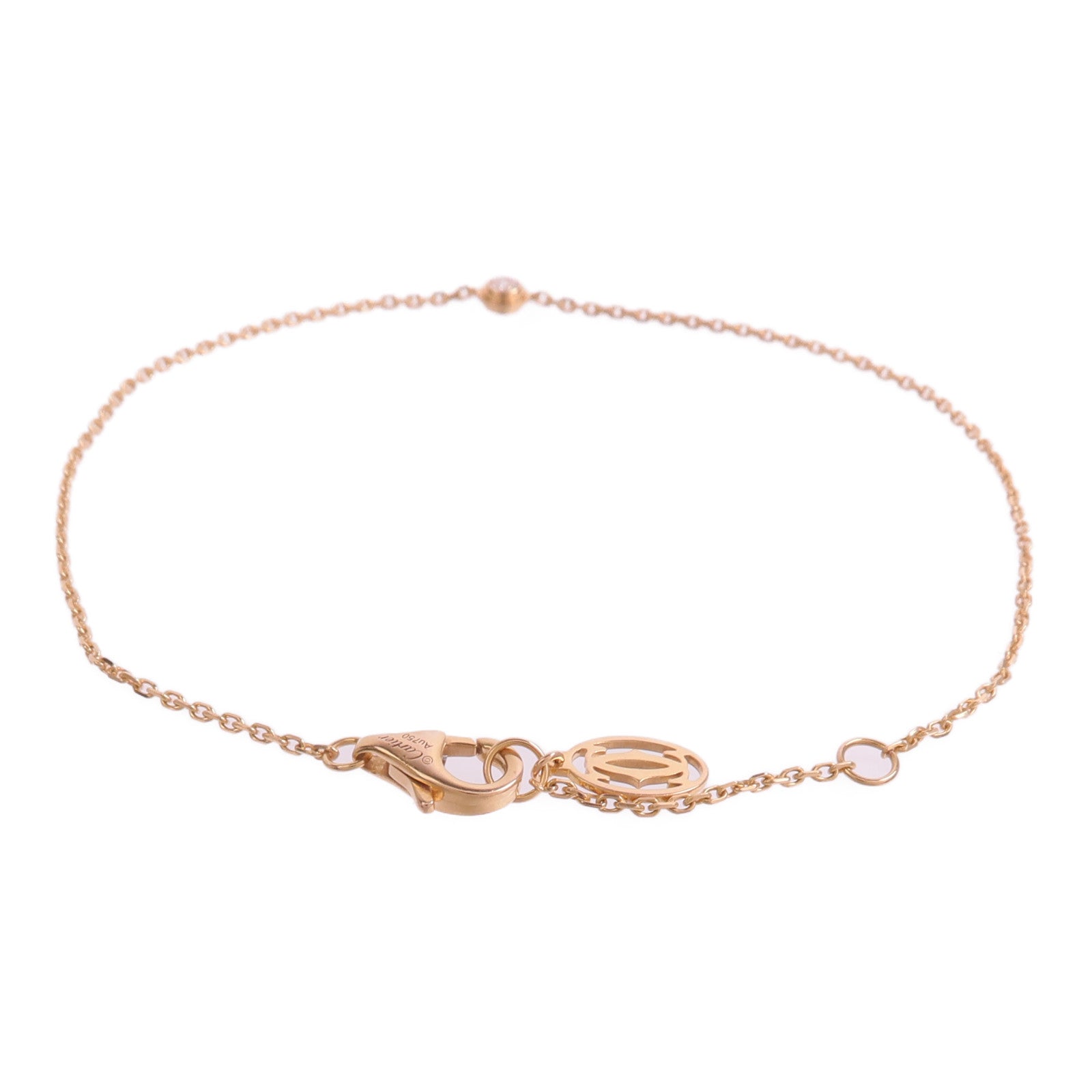 CARTIER 18K玫瑰金d'amour Mini Bracelet鑽石手鏈