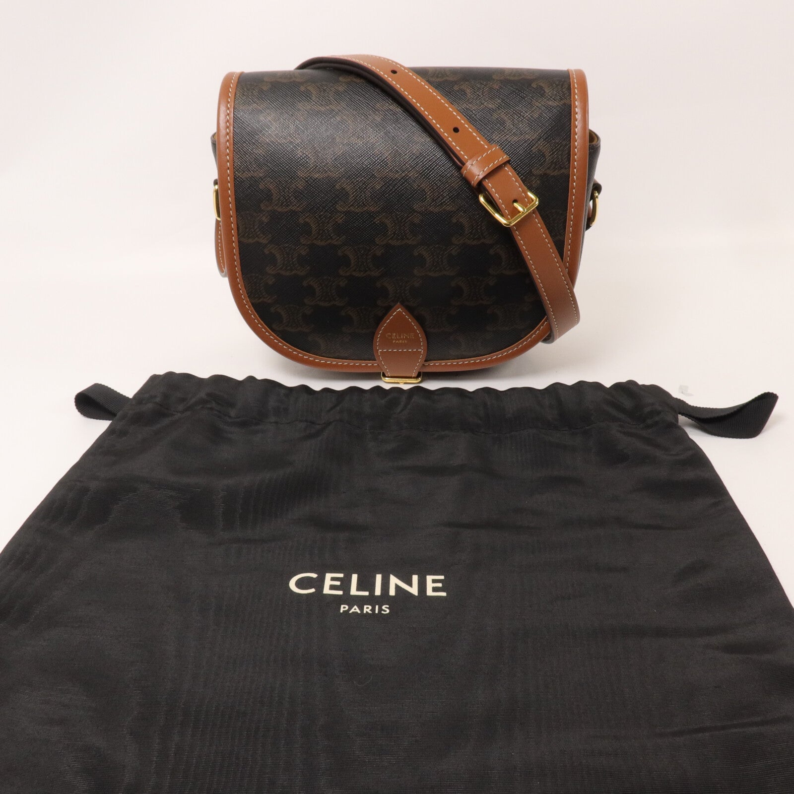 CELINE 塗層帆布Folco Medium肩背袋
