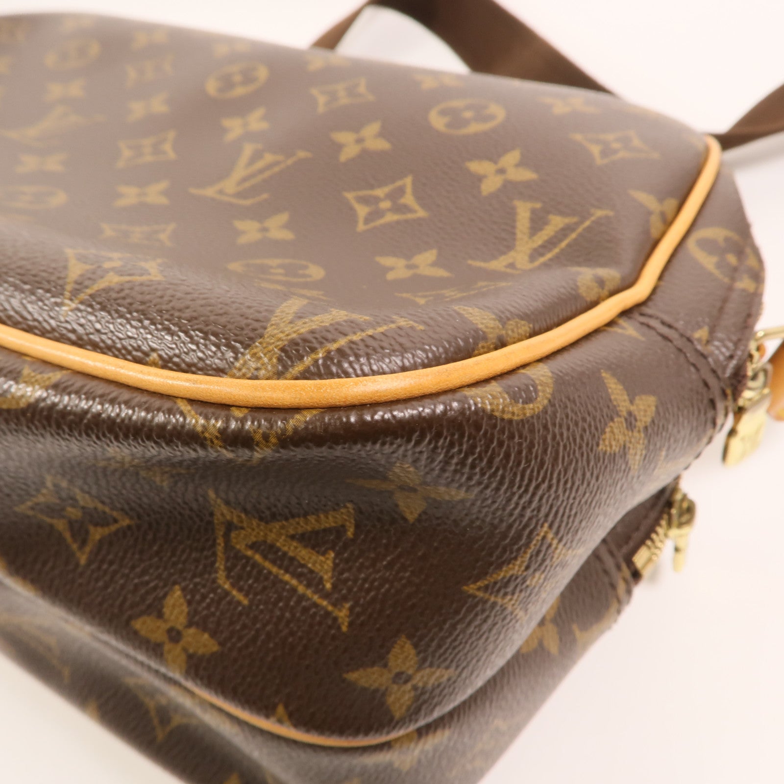 LOUIS VUITTON Monogram Reporter PM金扣肩背袋
