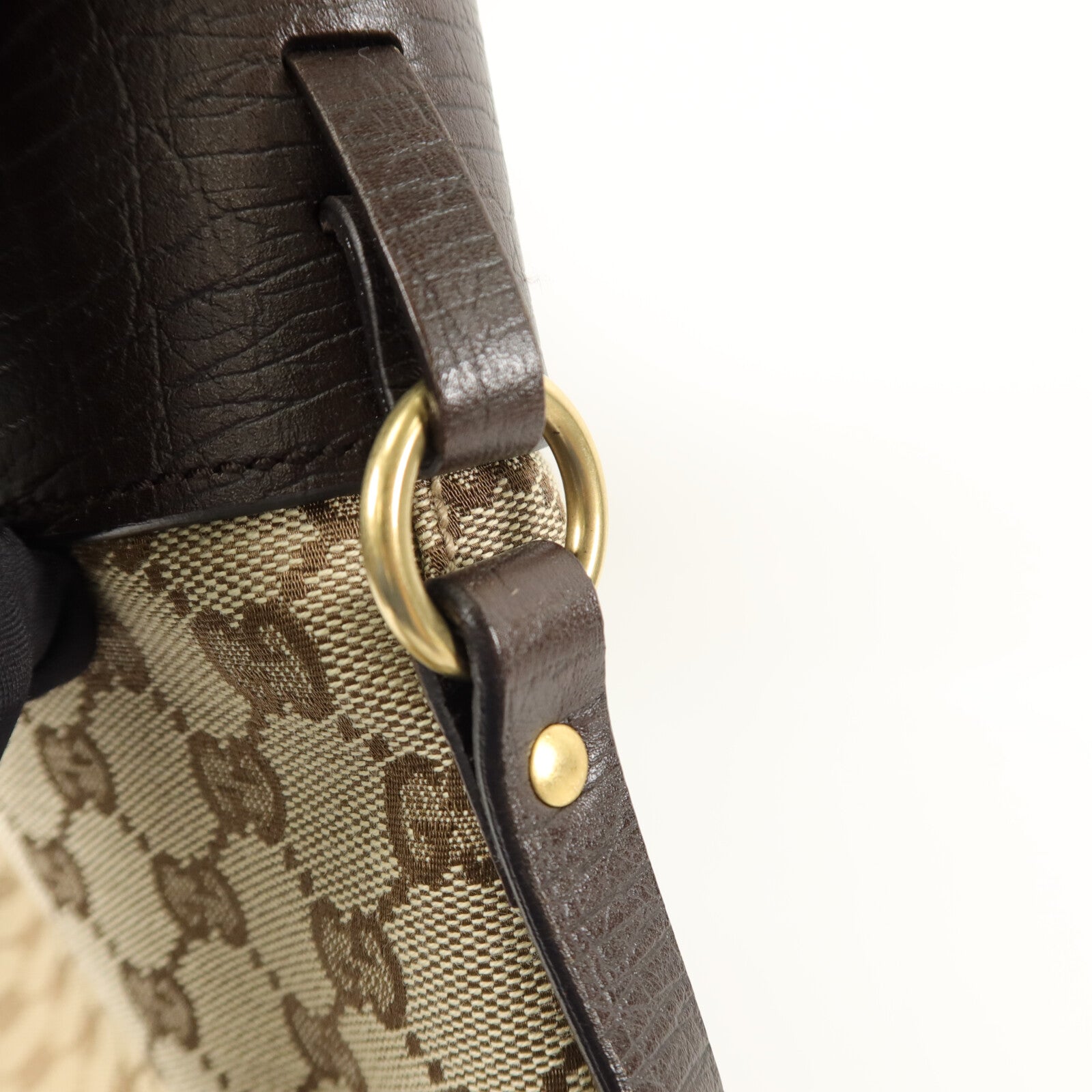GUCCI 帆布/牛皮皮革Tote Bag手挽袋