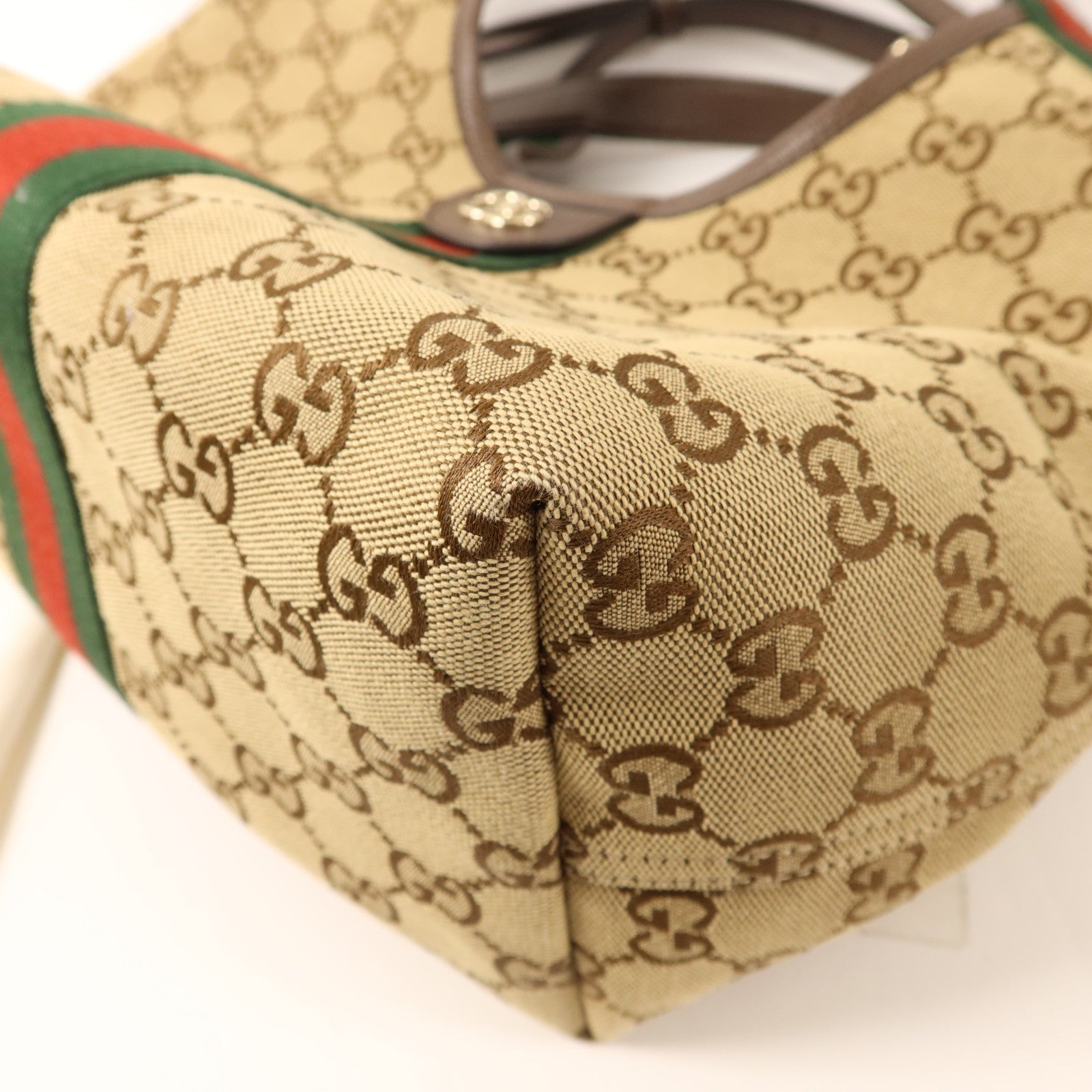 GUCCI 帆布Giglio Small Tote Bag金扣手挽肩背兩用袋
