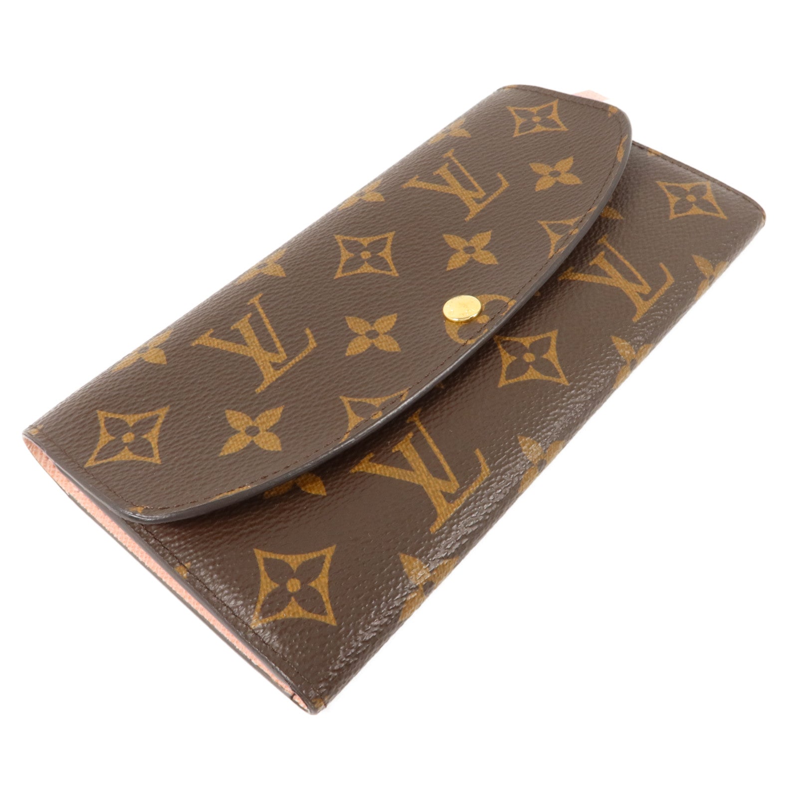 LOUIS VUITTON Monogram Emilie金扣長錢包