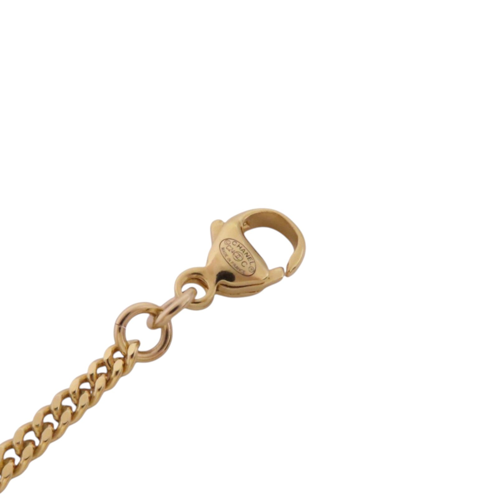 CHANEL 金屬/PVC Necklace金扣項鏈