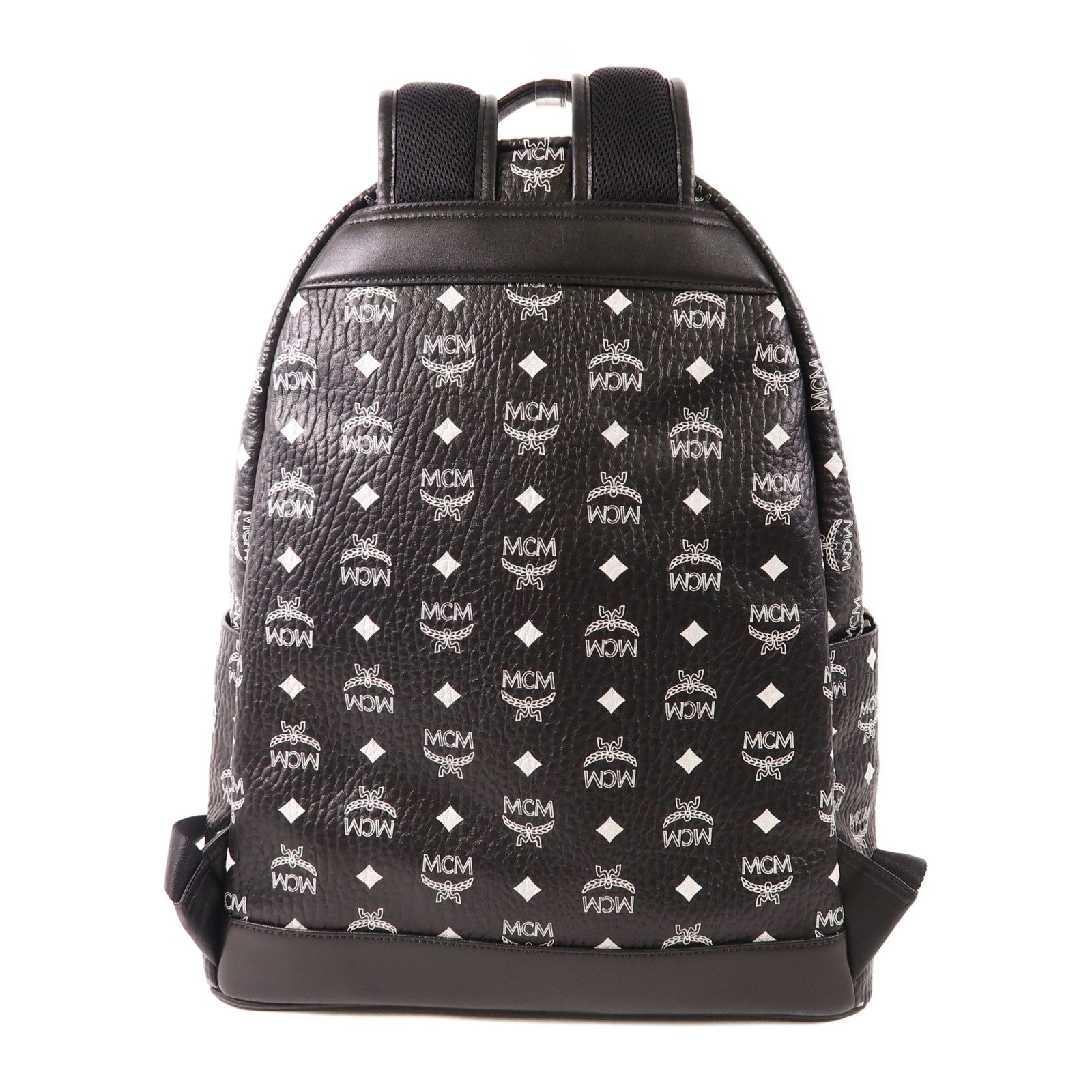MCM 塗層帆布Backpack銀扣背包