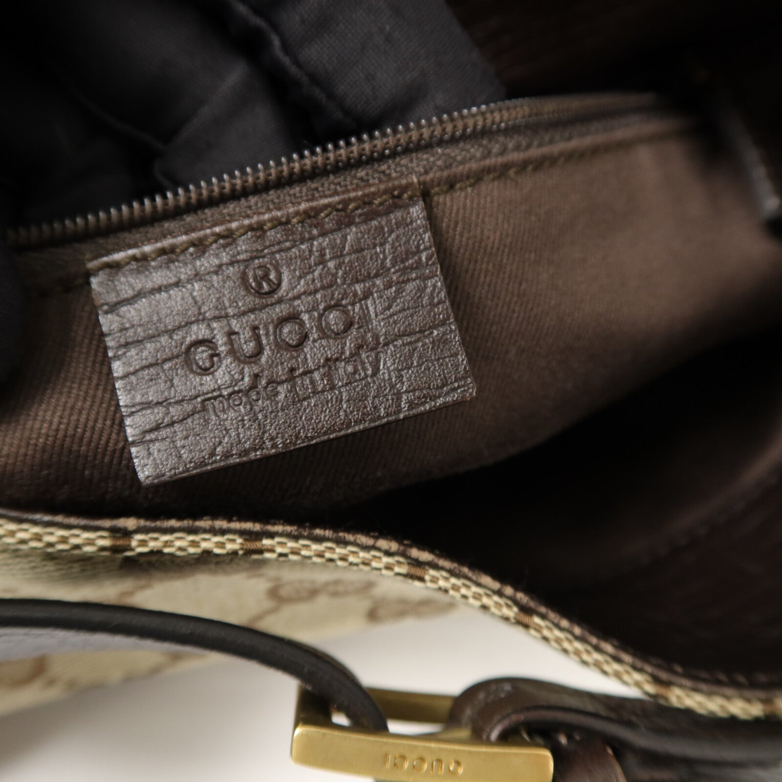 GUCCI 帆布/牛皮皮革Tote Bag手挽袋