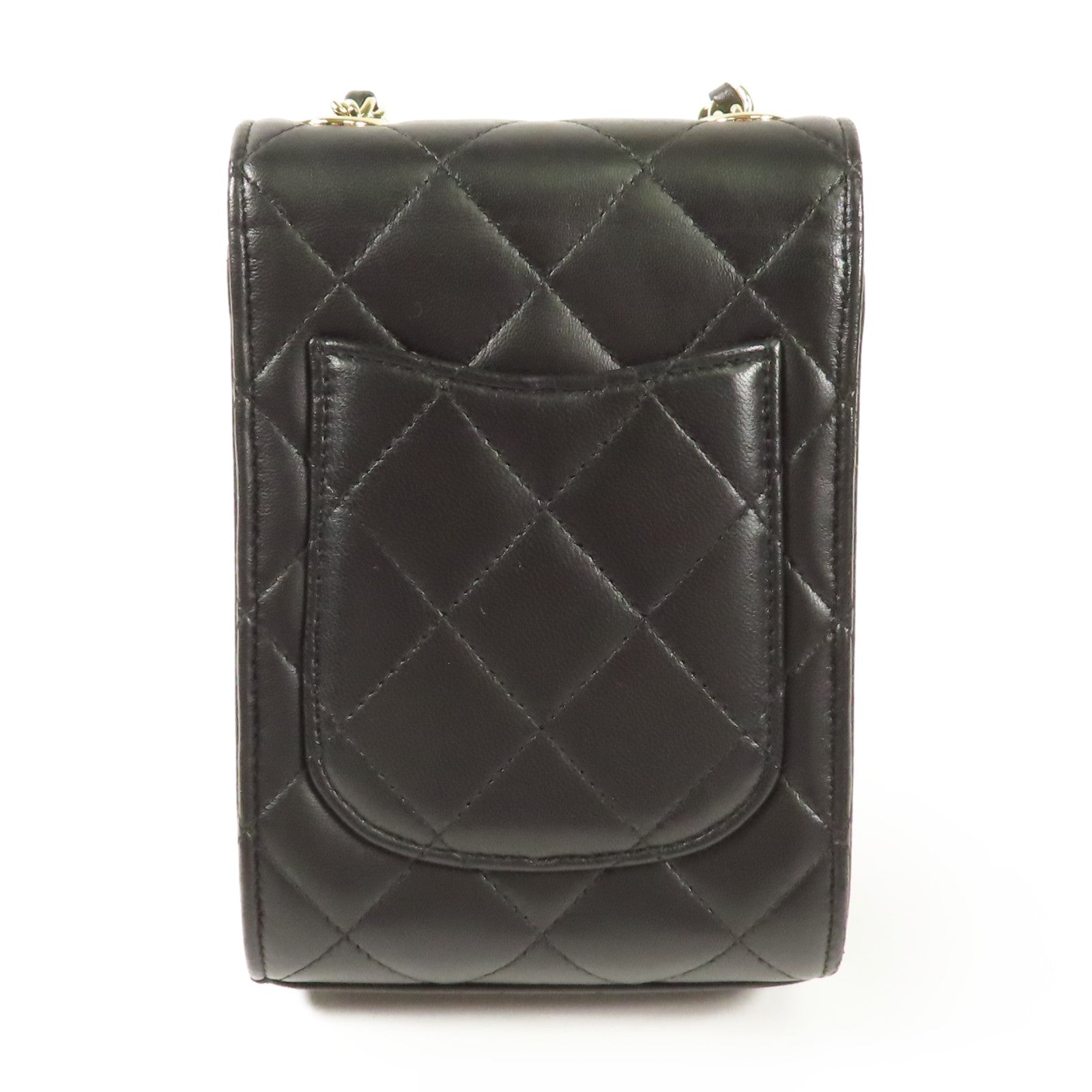 CHANEL 牛皮皮革Chain Shoulder金扣鏈帶肩背袋