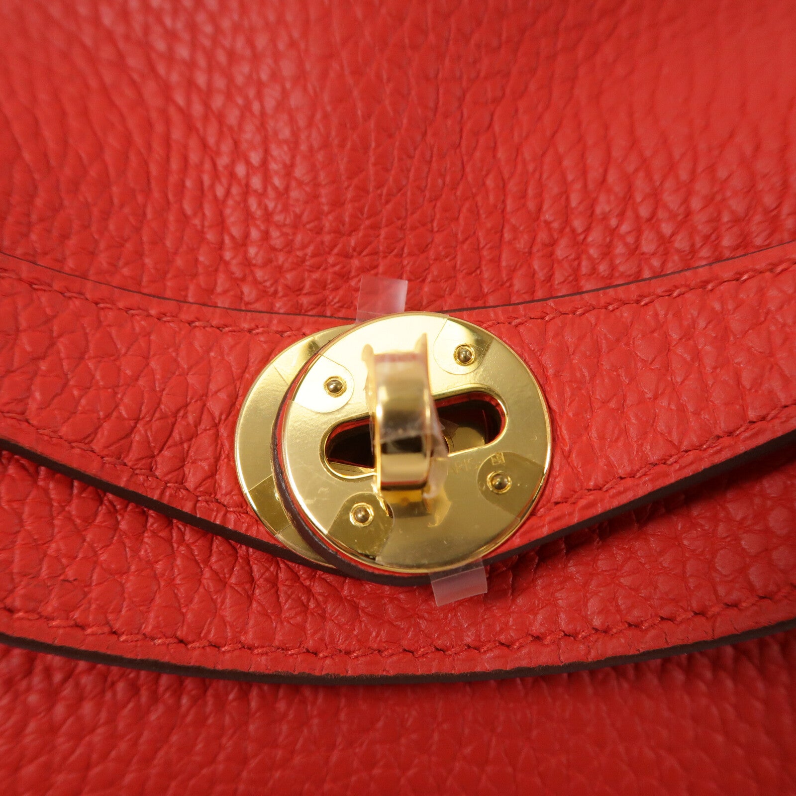 HERMES Clemence皮革Lindy 26手挽肩背兩用袋Rouge de Coeur