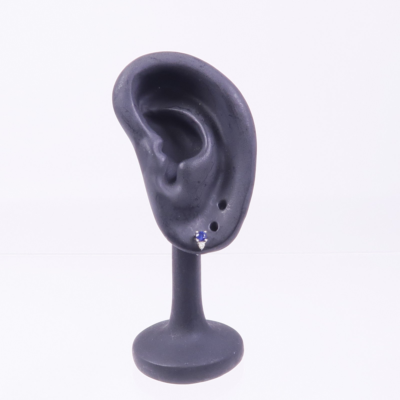 JEWELRY 18K白金Sapphire Diamond Earrings藍寶石/鑽石耳環