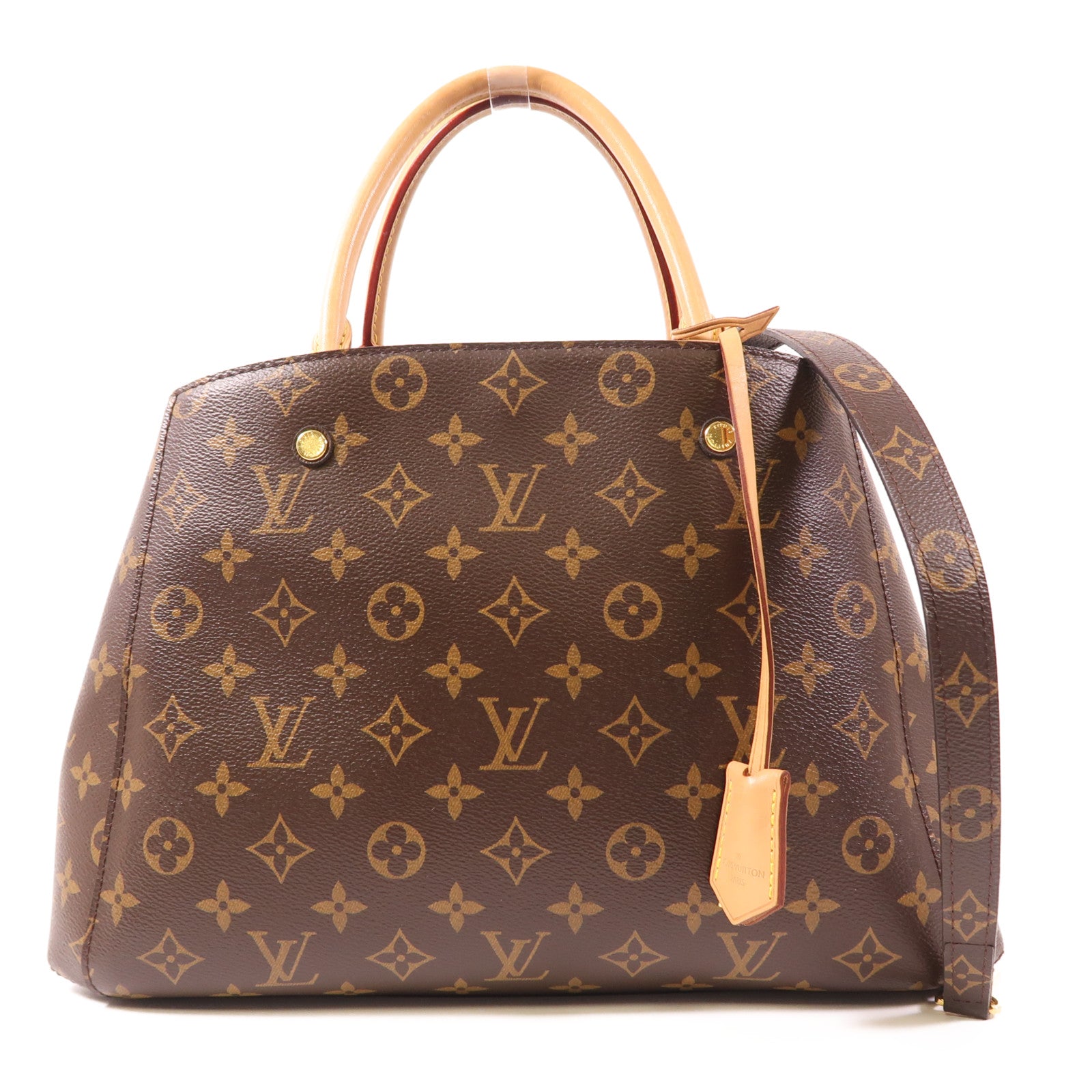 LOUIS VUITTON Monogram Montaigne MM金扣手挽肩背兩用袋