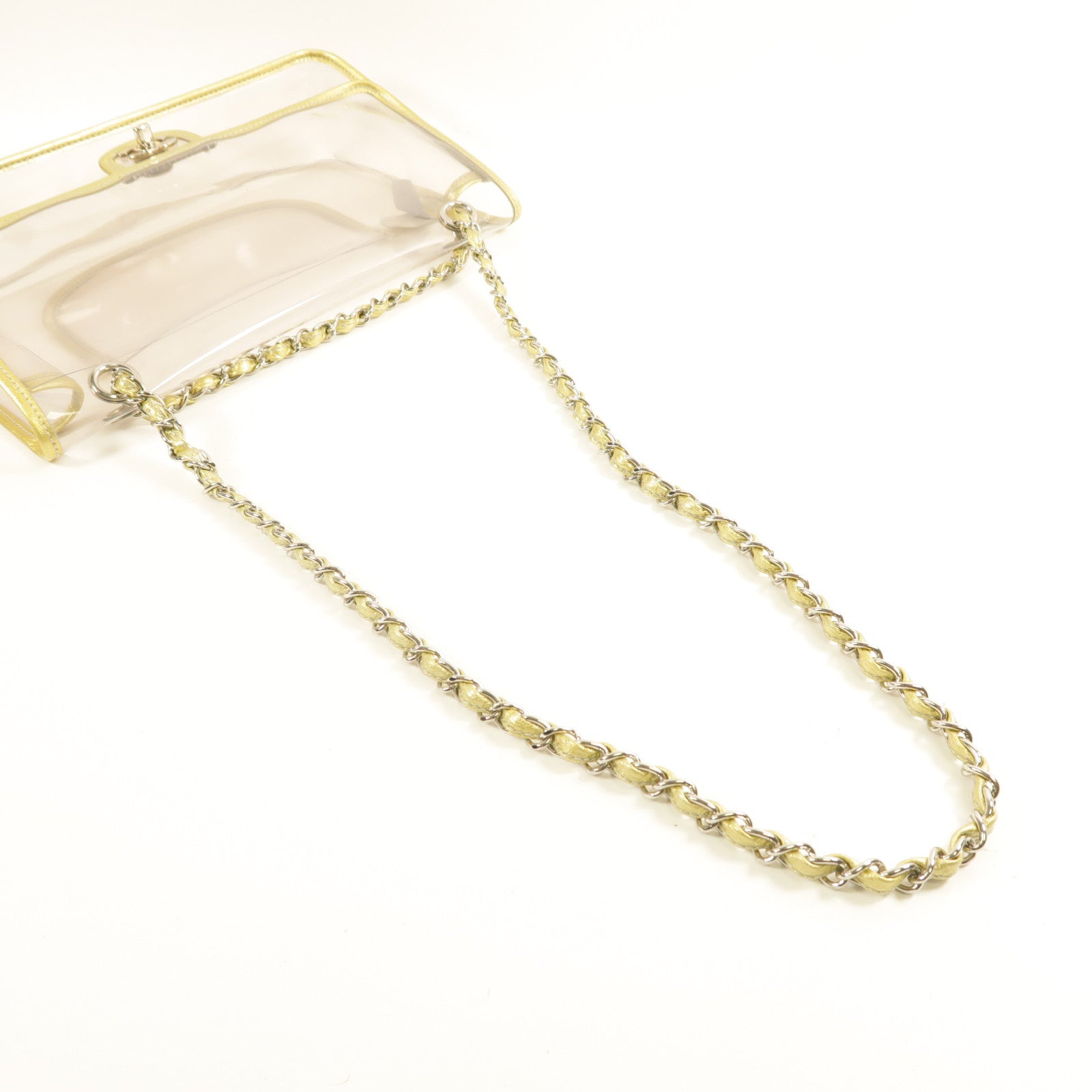 CHANEL PVC Chain Shoulder鏈帶肩背袋