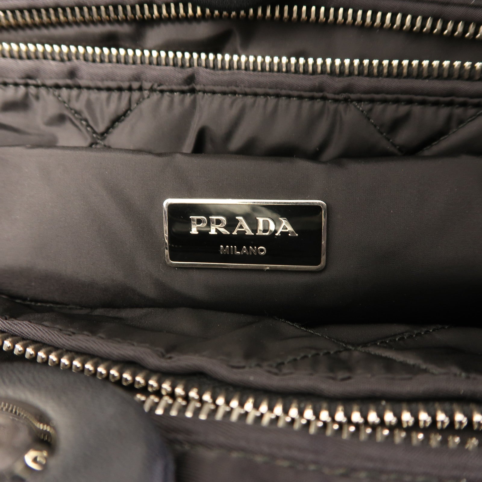 PRADA 尼龍2 Way Shoulder銀扣手挽肩背兩用袋