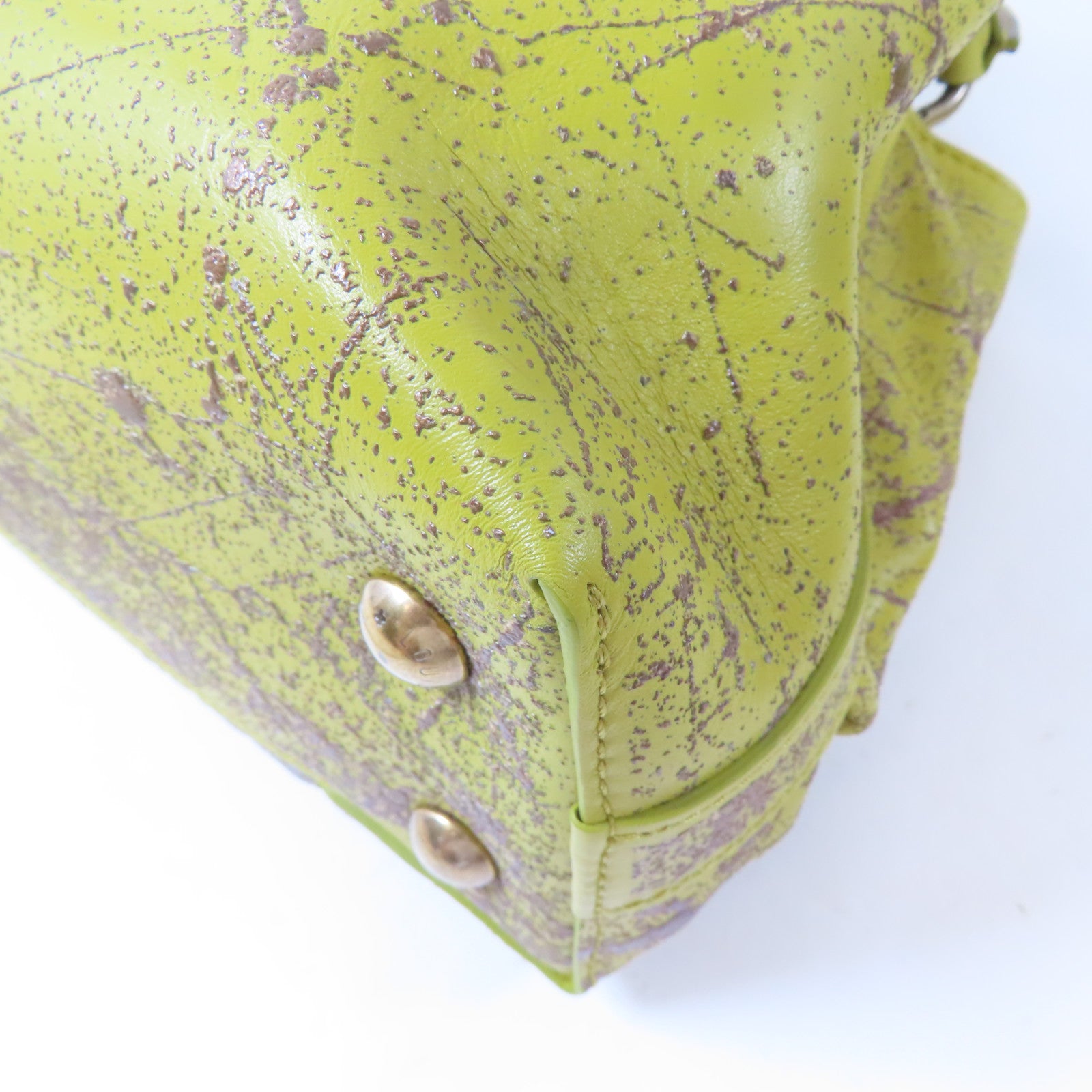 LOUIS VUITTON 【激減優惠】牛皮皮革Kennedy Yanko Artycapucines MM銅扣/金扣手挽肩背兩用袋黃色