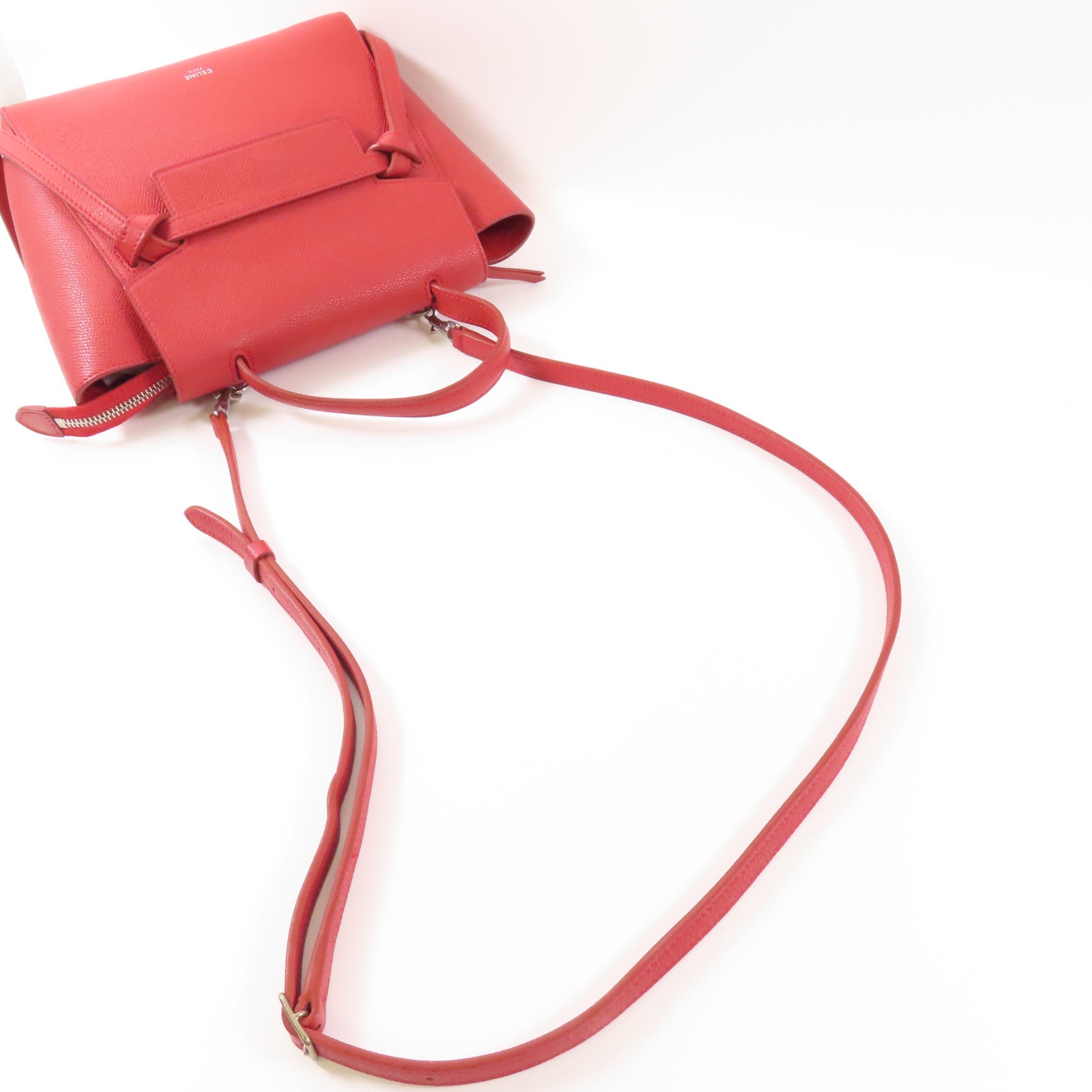 CELINE 牛皮皮革Belt Bag銀扣手挽肩背兩用袋