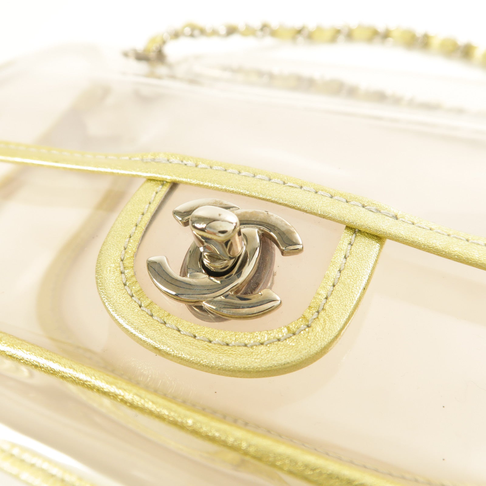 CHANEL PVC Chain Shoulder鏈帶肩背袋