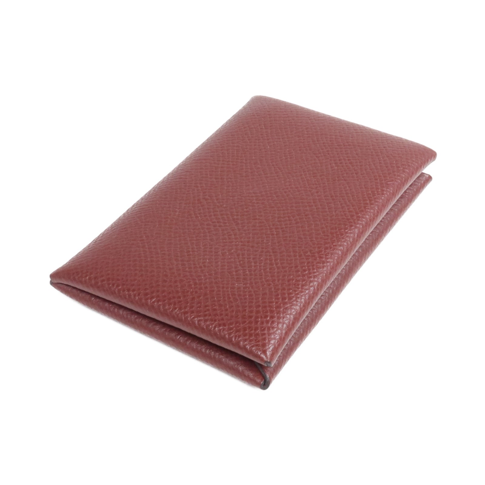 HERMES 【激減優惠】Epsom皮革Calvi Card Holder銀扣卡片套