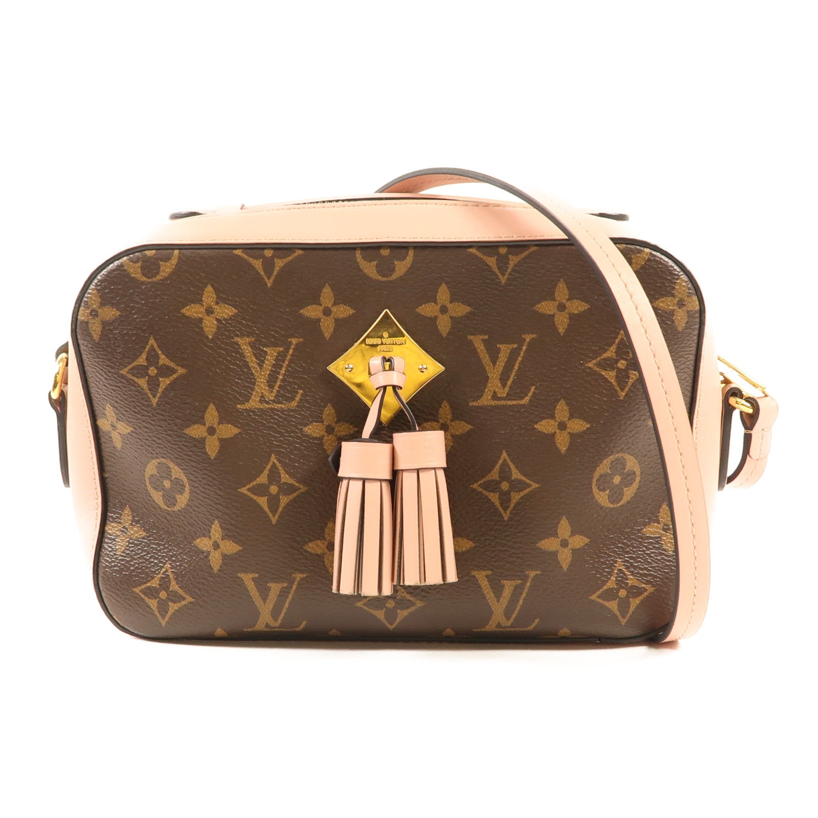 LOUIS VUITTON Monogram Saintonge金扣手挽肩背兩用袋
