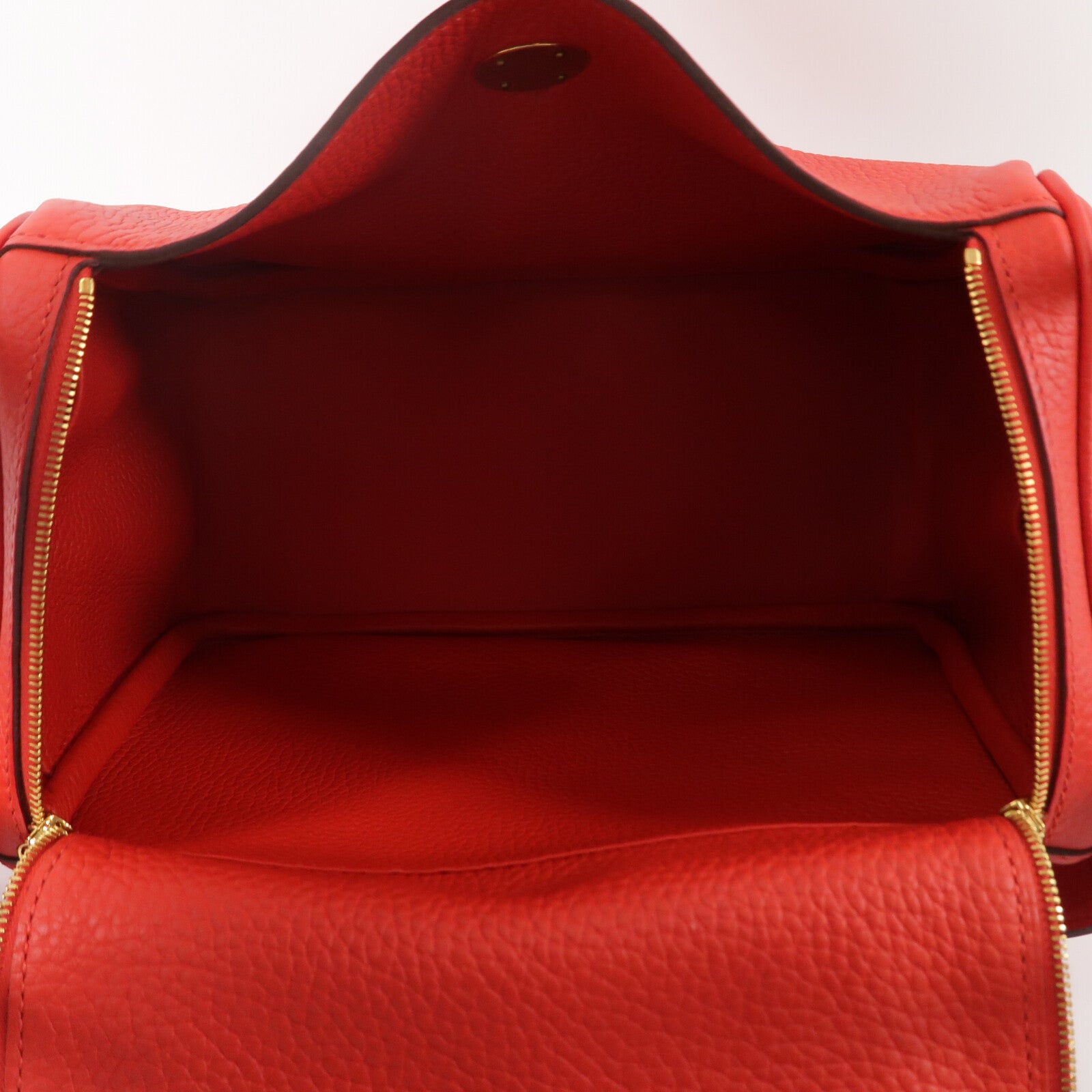 HERMES Clemence皮革Lindy 26手挽肩背兩用袋Rouge de Coeur