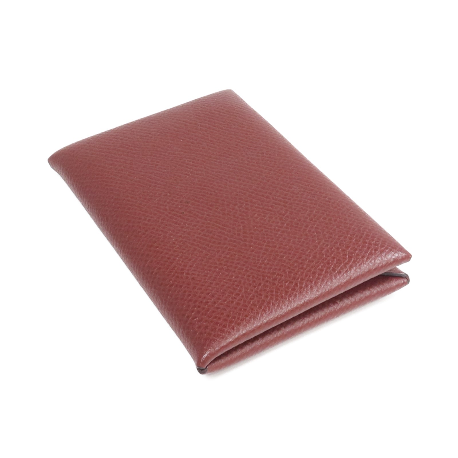 HERMES 【激減優惠】Epsom皮革Calvi Card Holder銀扣卡片套