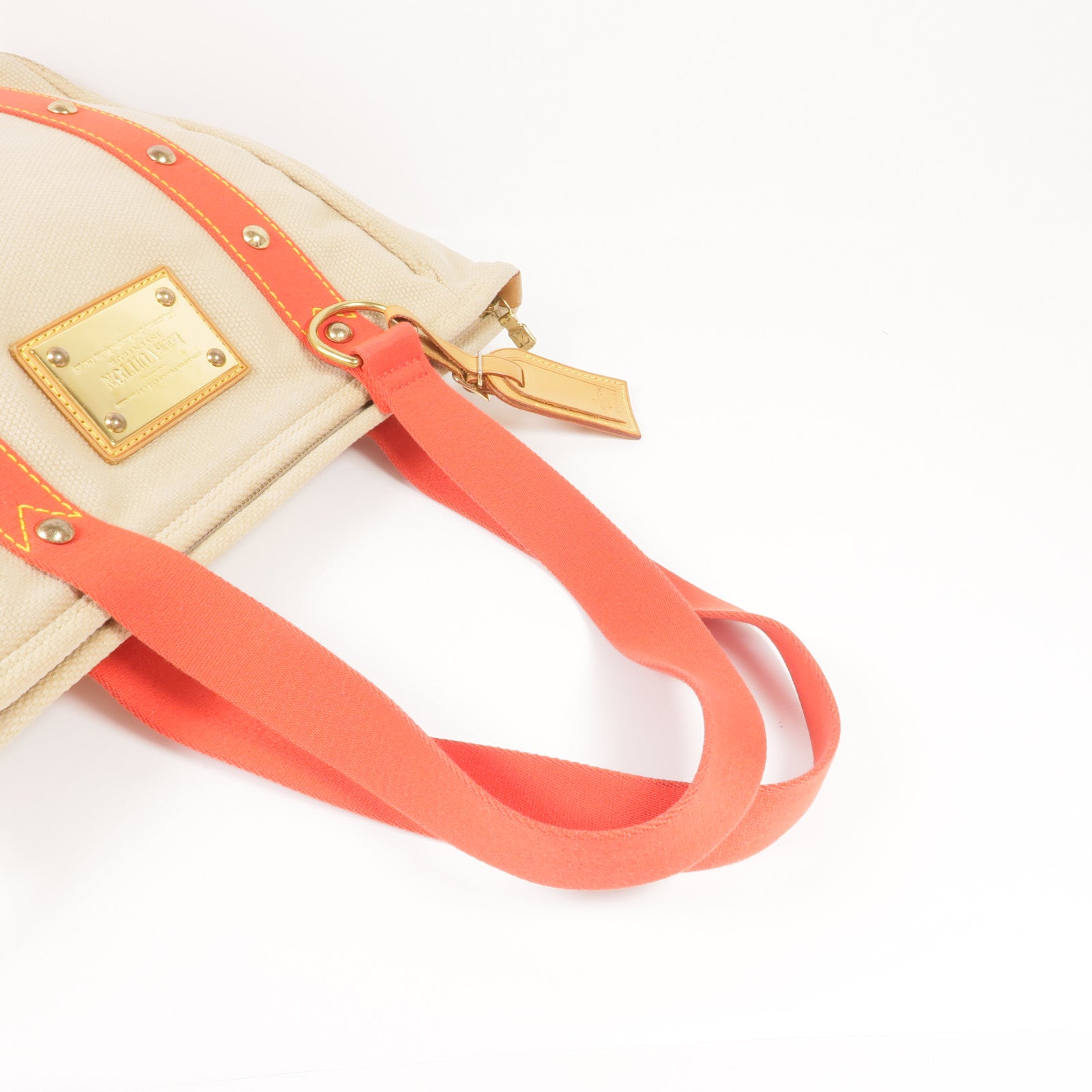 LOUIS VUITTON 帆布Cabas MM金扣手挽袋