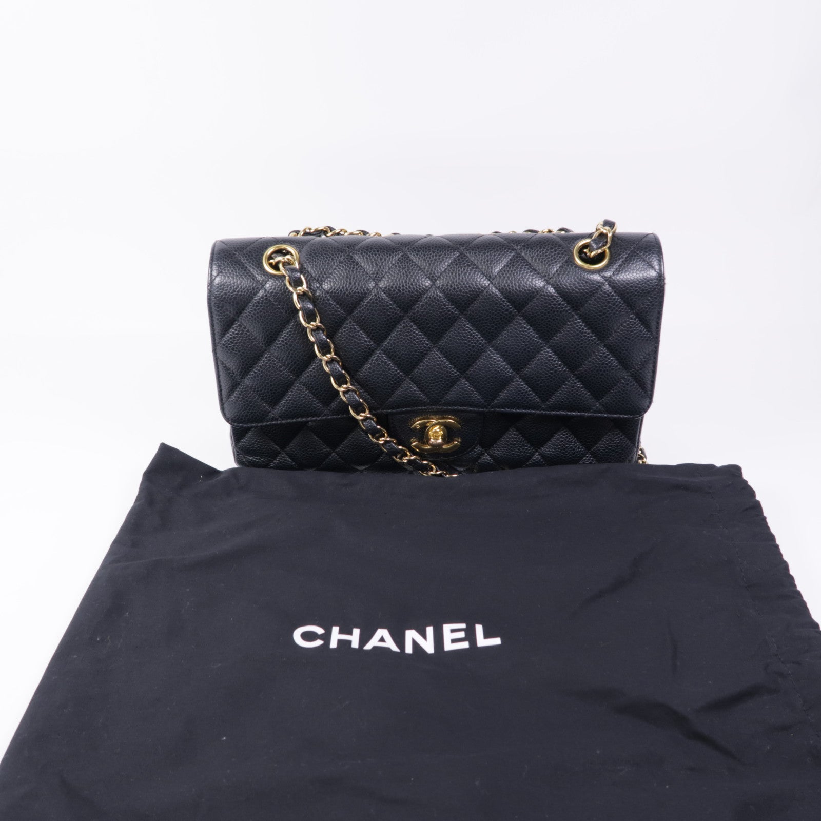 CHANEL 牛皮皮革Classic 25金扣鏈帶肩背袋