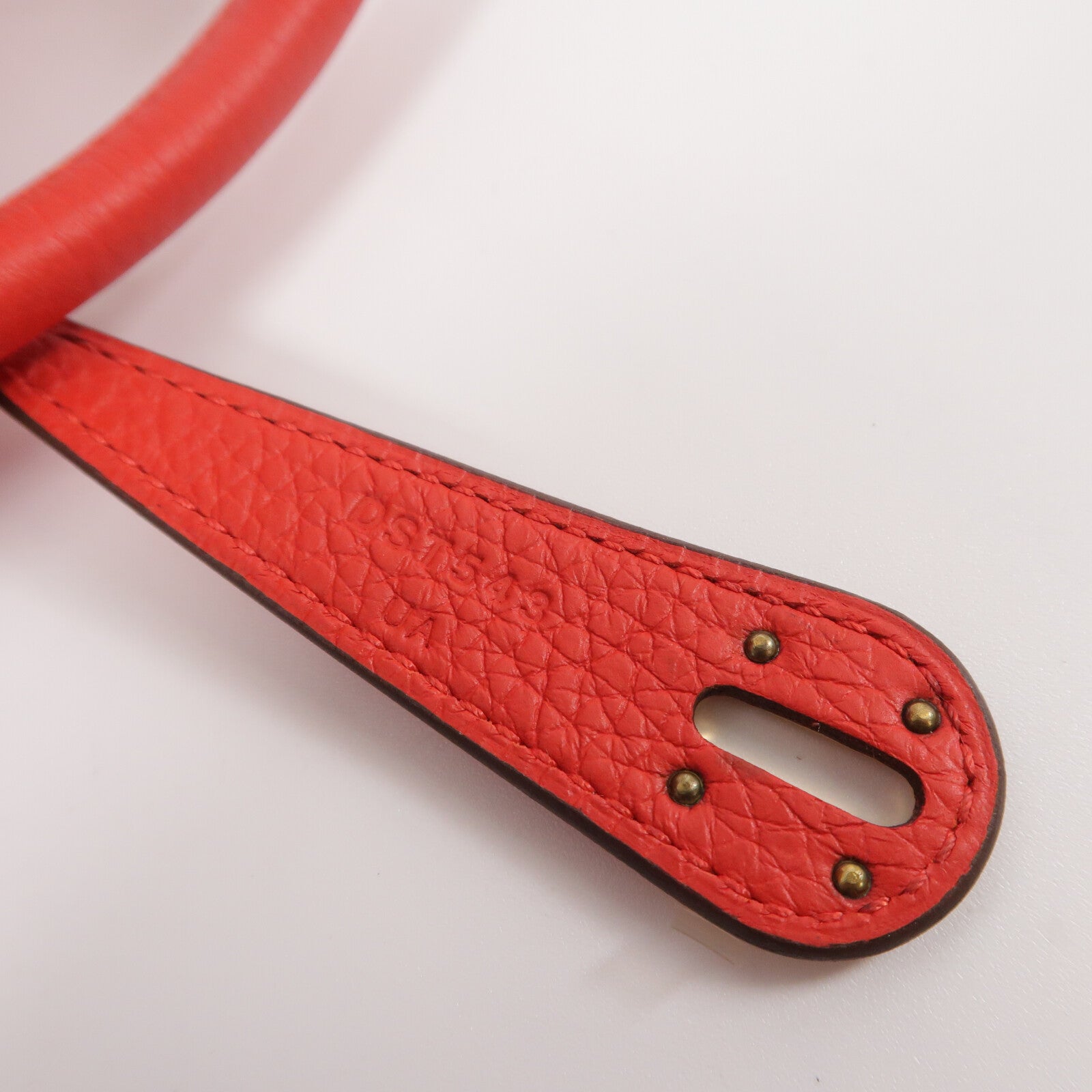 HERMES Clemence皮革Lindy 26手挽肩背兩用袋Rouge de Coeur