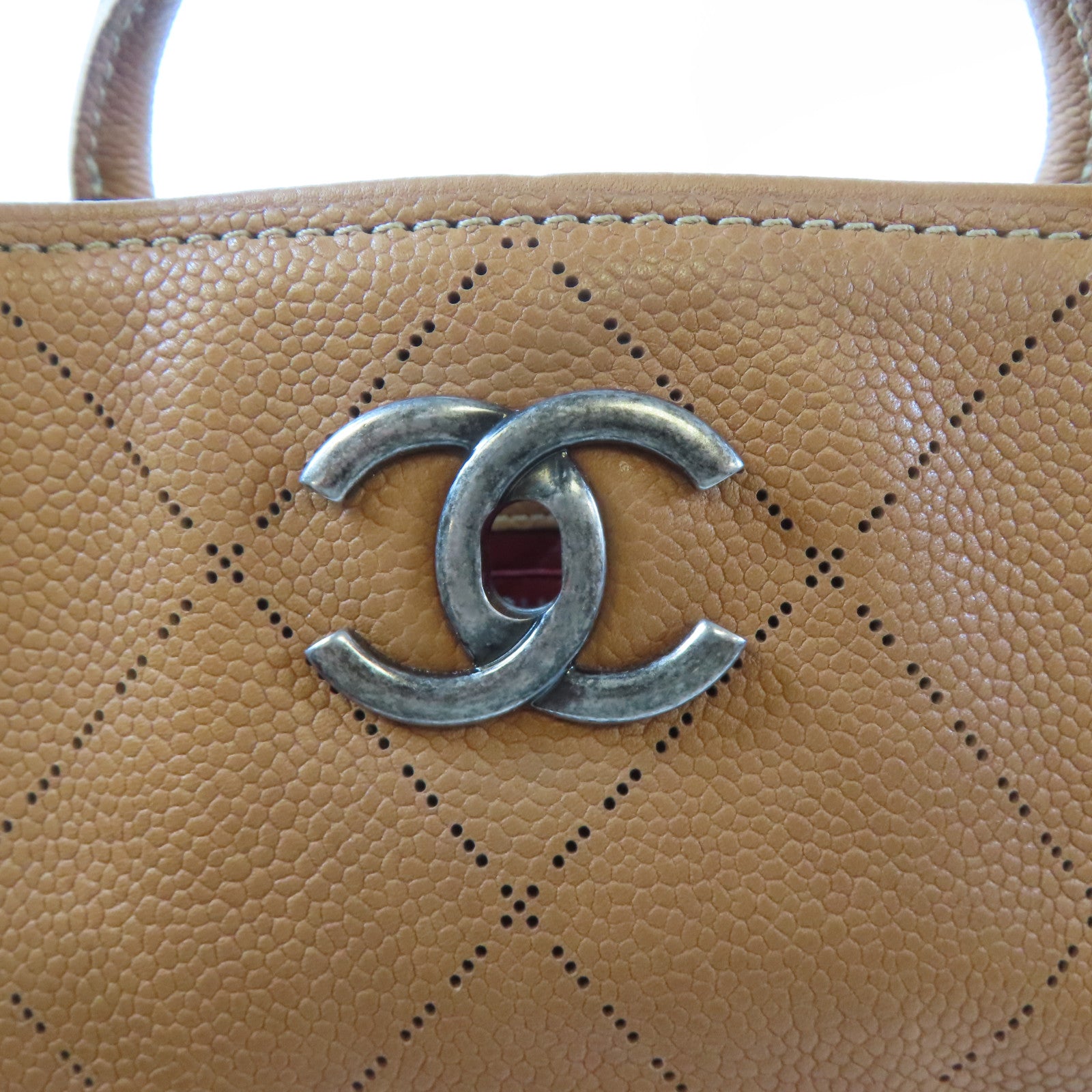 CHANEL 【激減優惠】菱格牛皮皮革2 Way Shoulder Bag手挽肩背兩用袋啡色