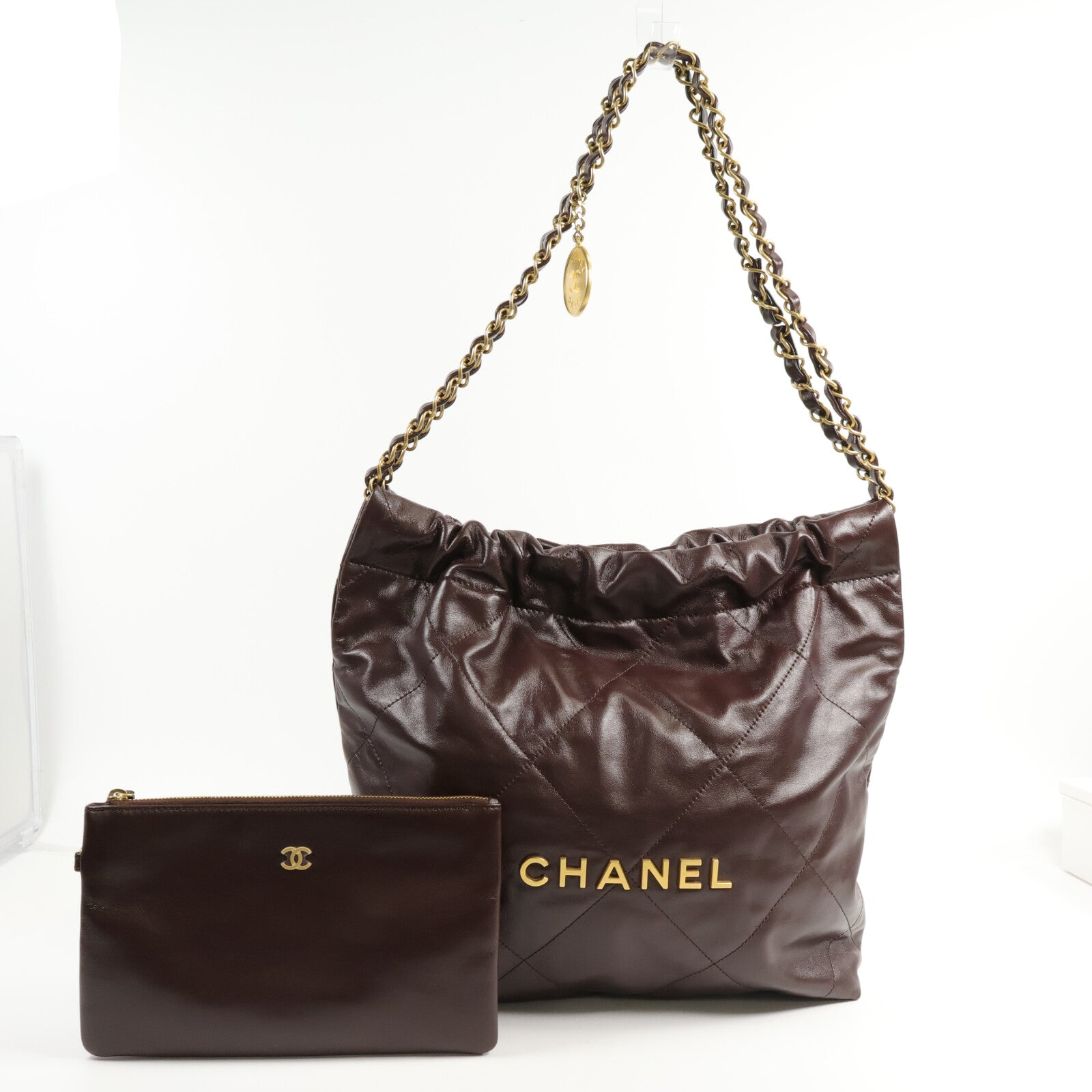CHANEL 牛皮皮革Chanel 22 Small鏈帶肩背袋