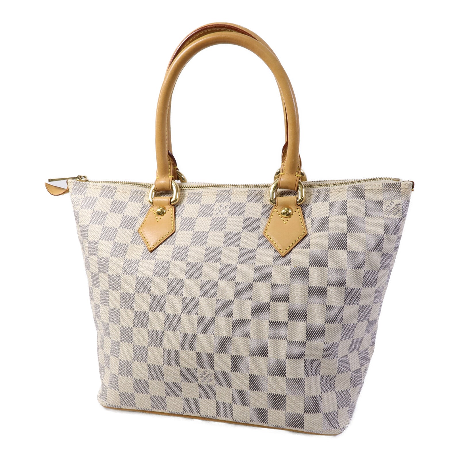 LOUIS VUITTON 【激減優惠】Damier Azur Saleya PM金扣手挽袋