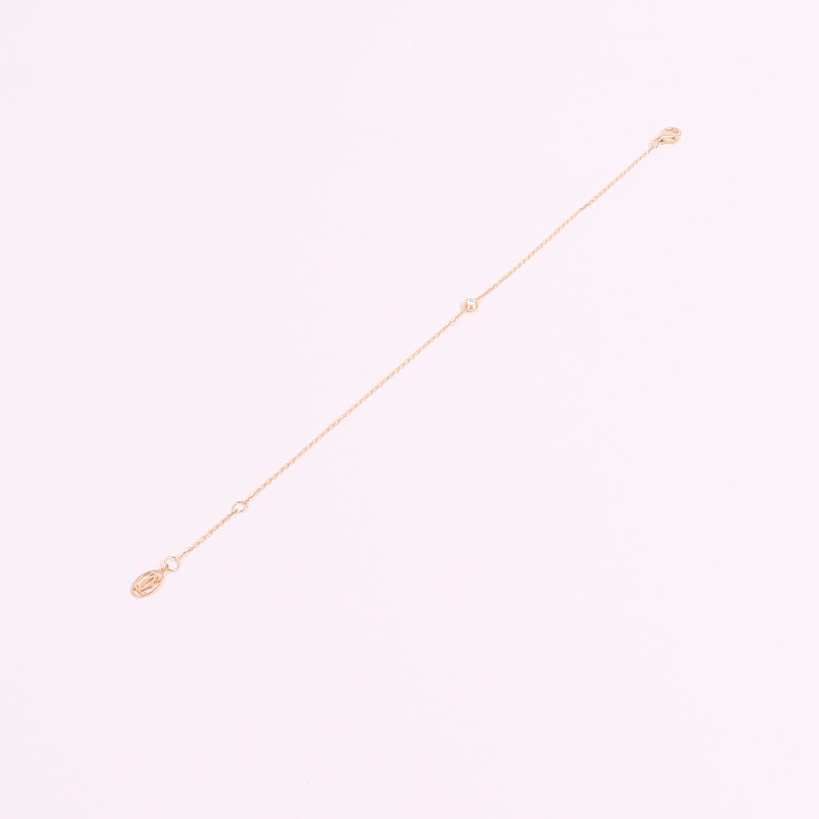 CARTIER 18K玫瑰金d'amour Mini Bracelet鑽石手鏈