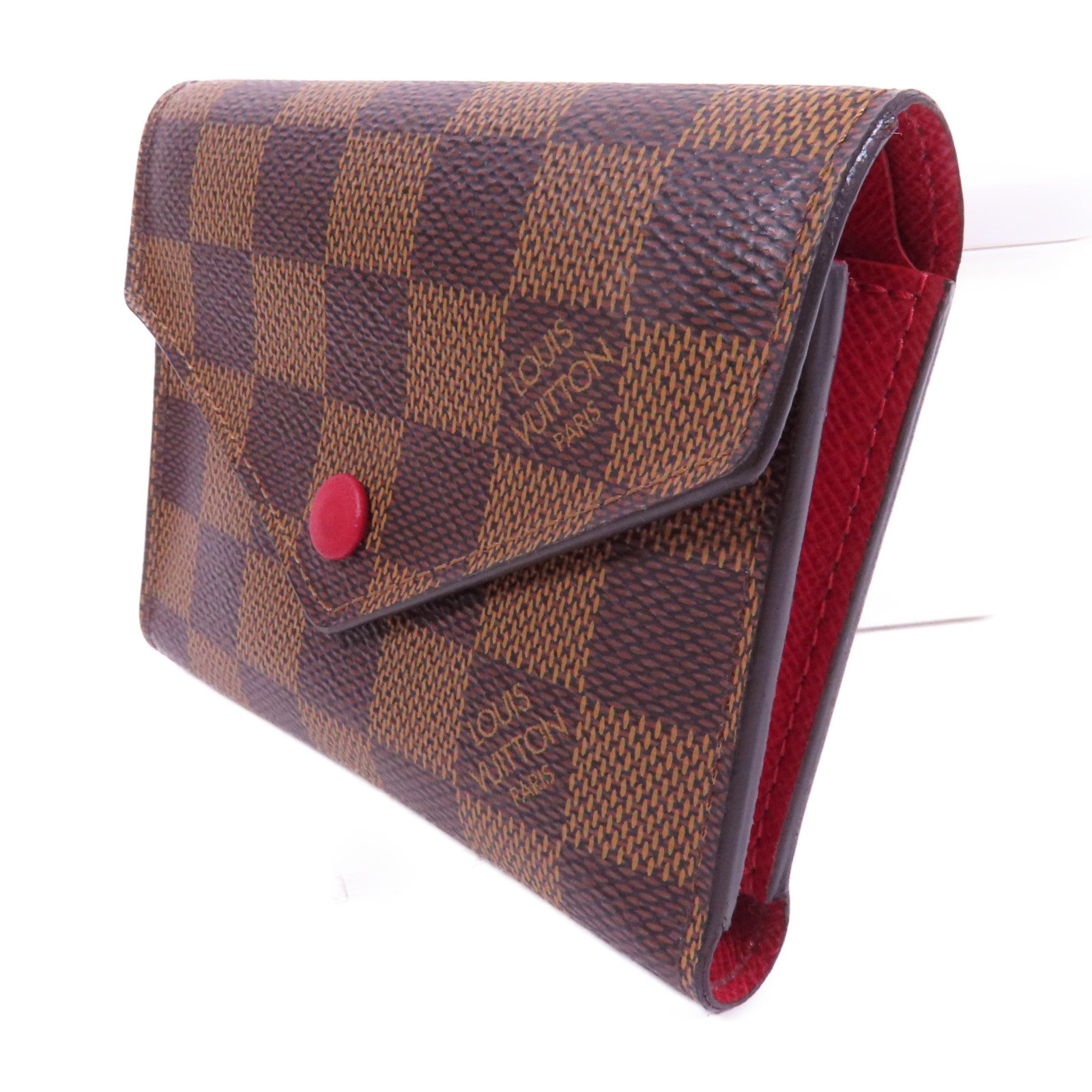LOUIS VUITTON Damier Victorine Wallet金扣銀包